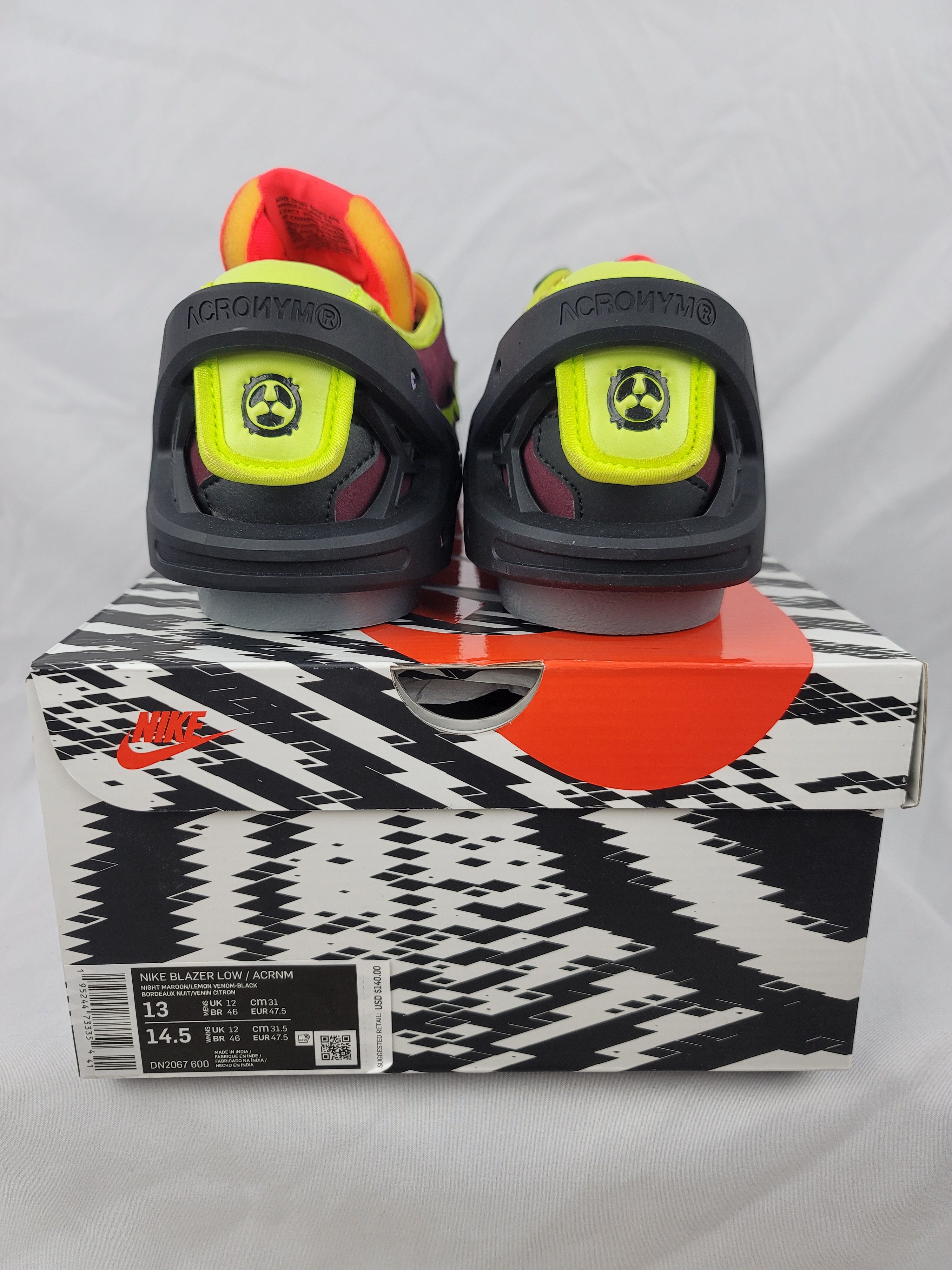 Acronym × Nike Nike x Acronym Blazer Low Night Maroon Men's Size 13 US Size US 13 / EU 46 - 9 Thumbnail
