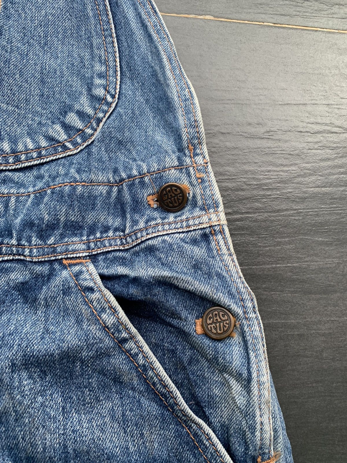 Japanese Brand × Vintage Vintage Cactus Overall Denim Size US 29 - 3 Thumbnail
