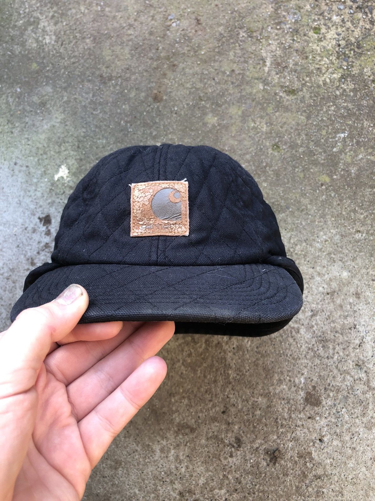 Carhartt Vintage faded quilted carhartt hunting ear flap 6 panel hat Size ONE SIZE - 6 Thumbnail