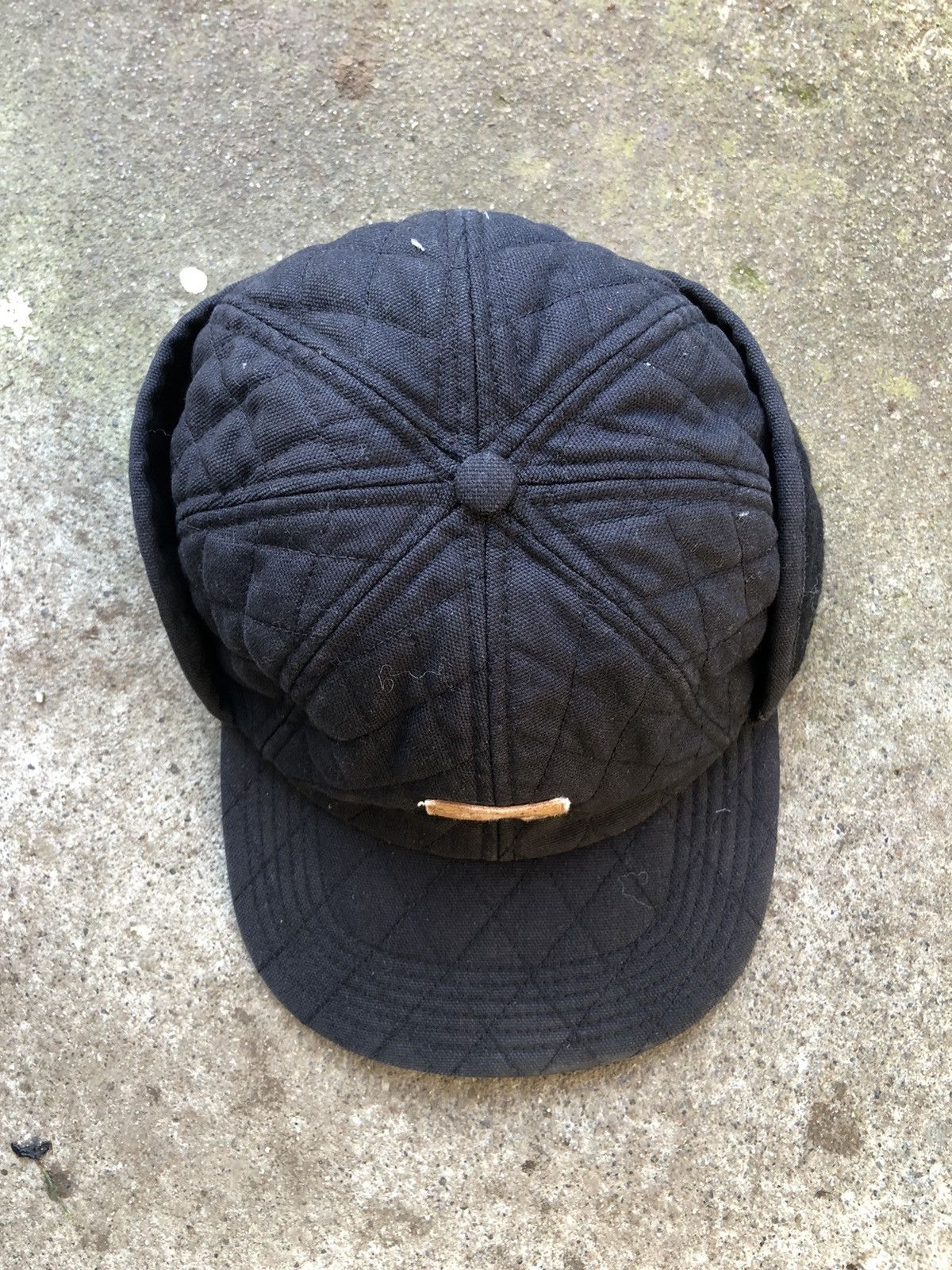 Carhartt Vintage faded quilted carhartt hunting ear flap 6 panel hat Size ONE SIZE - 3 Thumbnail