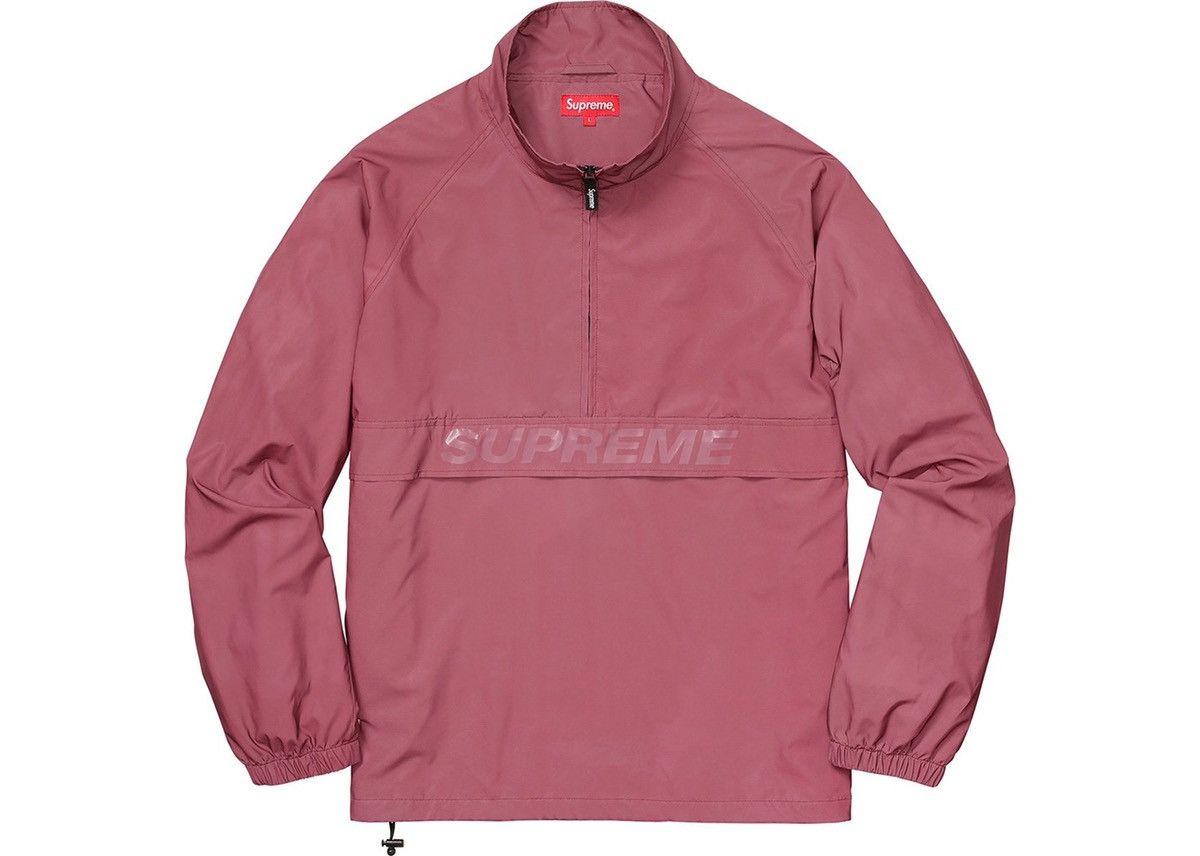 Supreme Supreme Reflective Half Zip Pullover - Red | Grailed