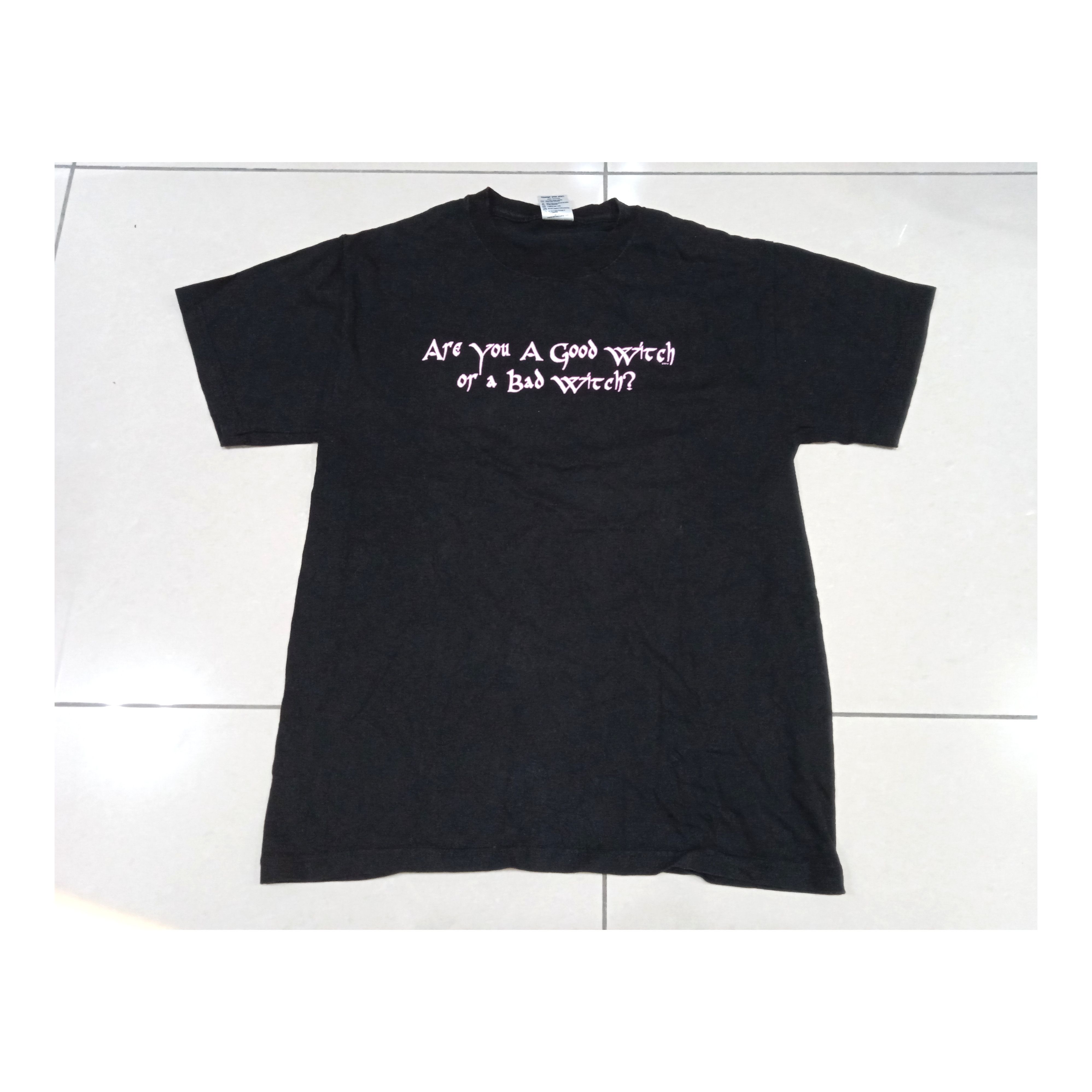 image of Vintage Witch Wording Statement T Shirt, Men's (Size Medium)