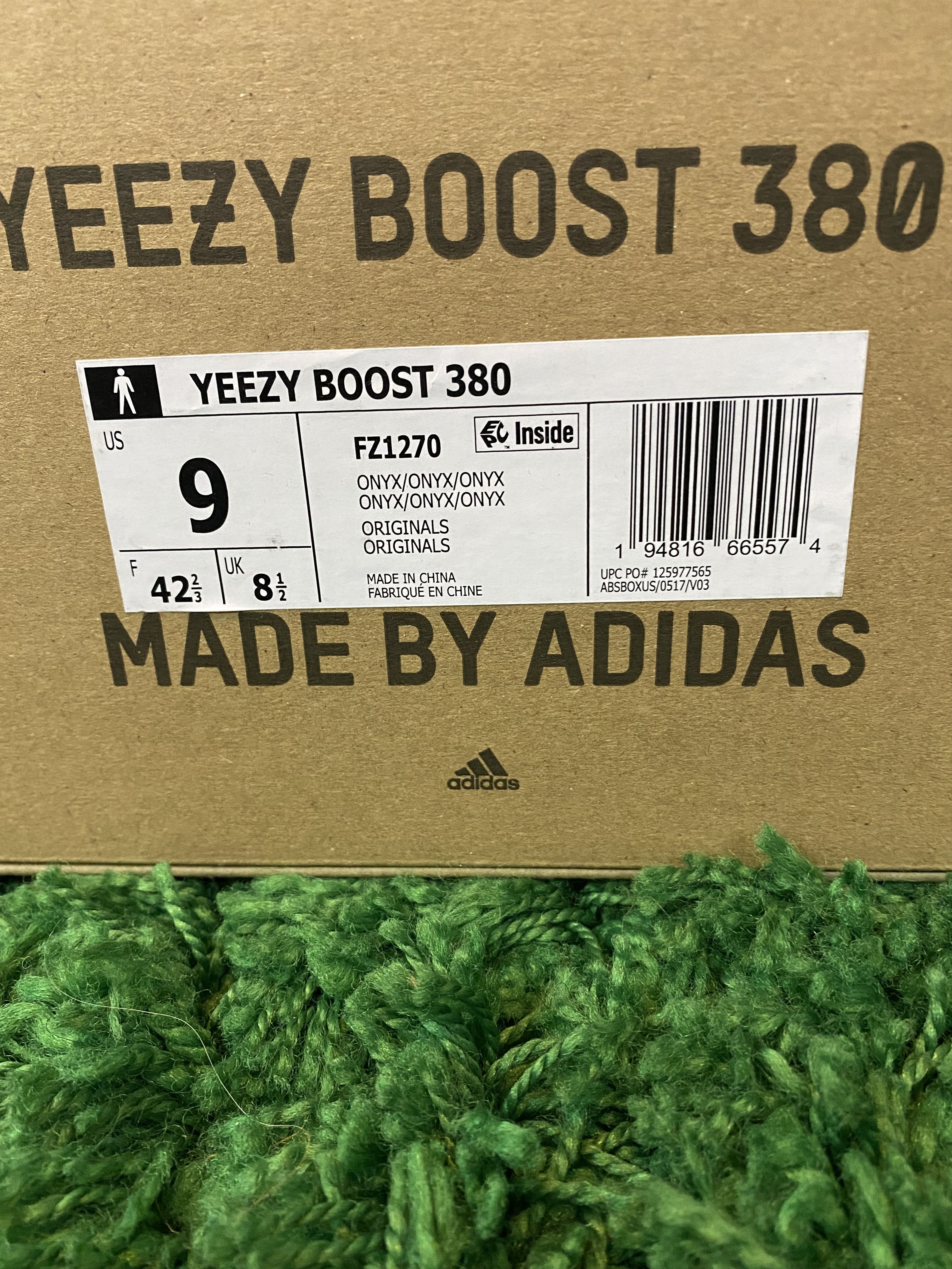 Adidas × Kanye West Yeezy Boost 380 - Onyx - FZ1270 Size US 9 / EU 42 - 10 Thumbnail