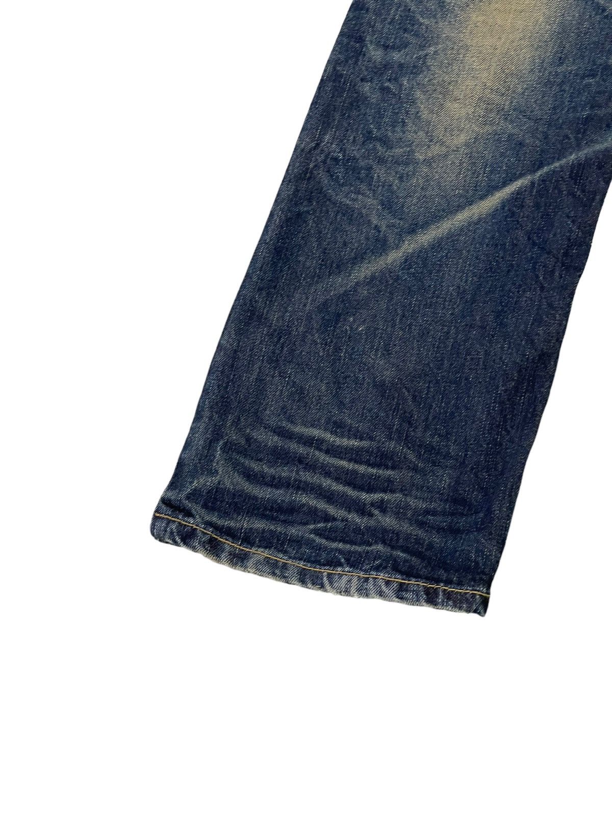Japanese Brand Slim Jeans Lolita Distress Denim Embroydery 5🟦6 Size US 29 - 5 Thumbnail