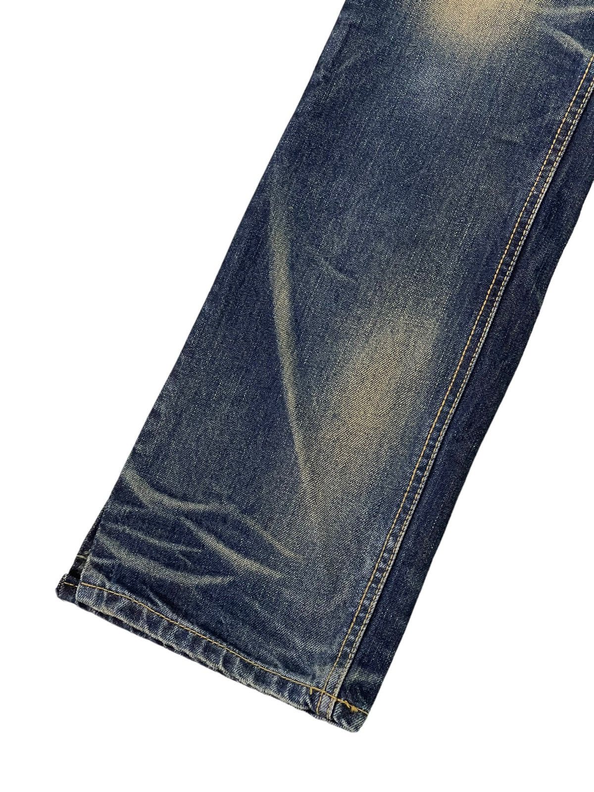 Japanese Brand Slim Jeans Lolita Distress Denim Embroydery 5🟦6 Size US 29 - 16 Thumbnail
