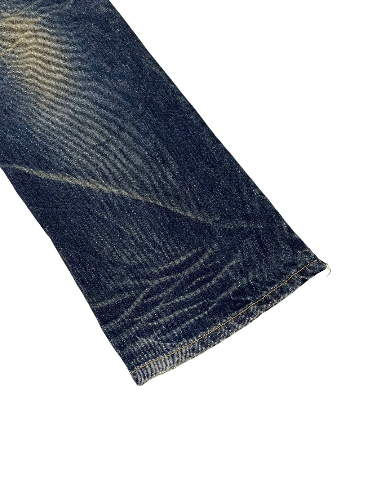 Japanese Brand Slim Jeans Lolita Distress Denim Embroydery 5🟦6 Size US 29 - 4 Thumbnail