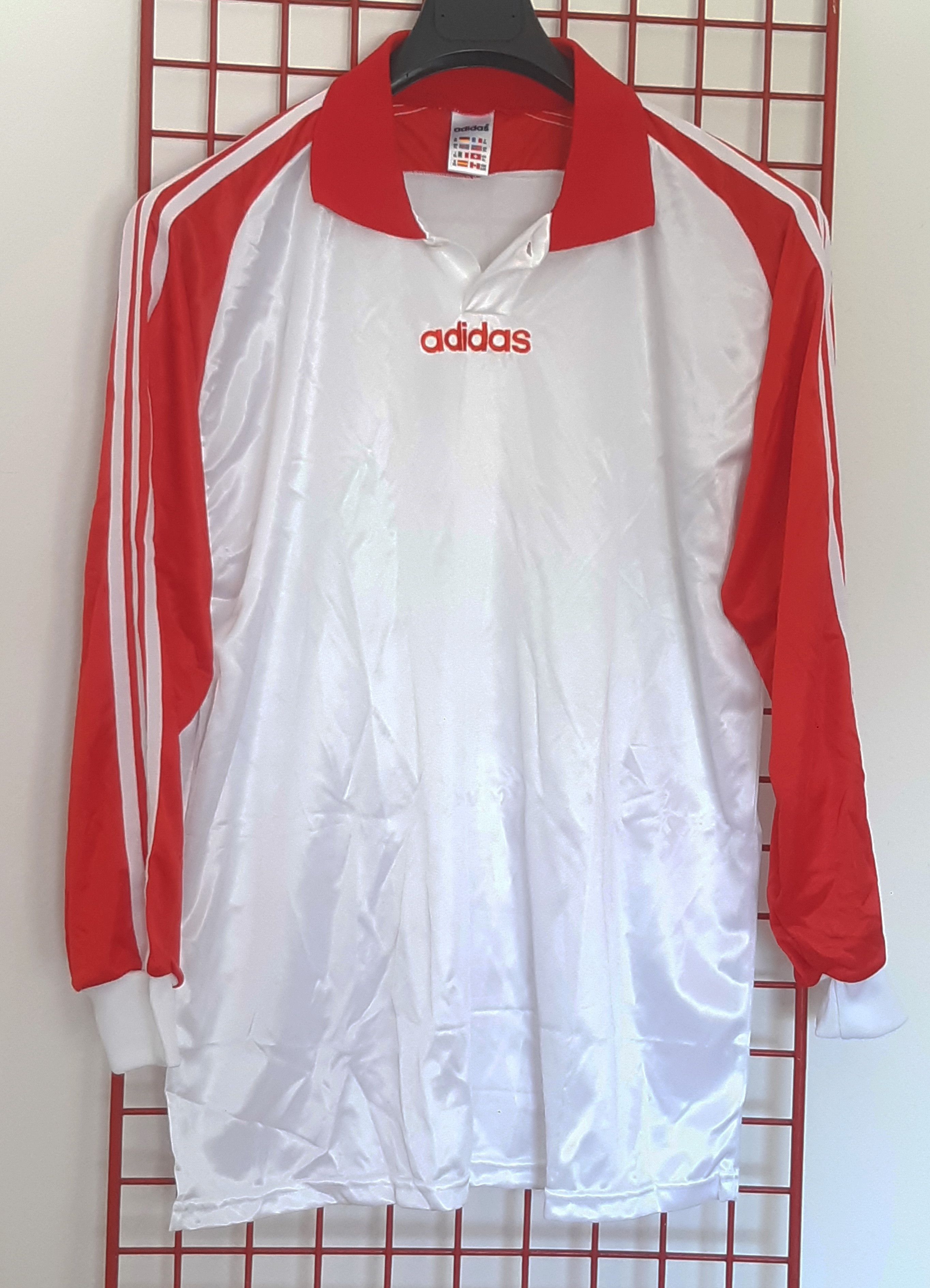 90'S Adidas long sleeve polo shirt, men's XL size, vintage cotton black type Vintage Second Hand