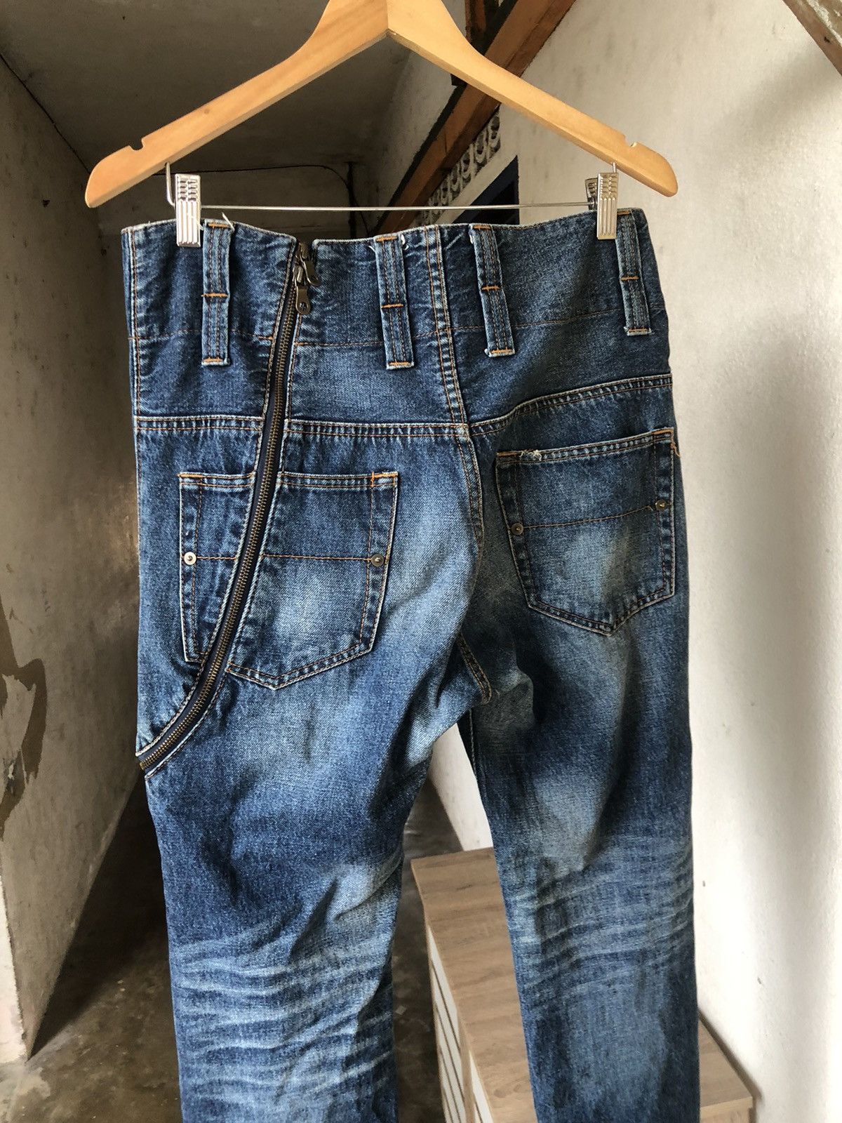 Frapbois Rare❗️Vintage Frapbois Issey Miyake Distressed Skinny Jeans Size US 32 / EU 48 - 12 Thumbnail