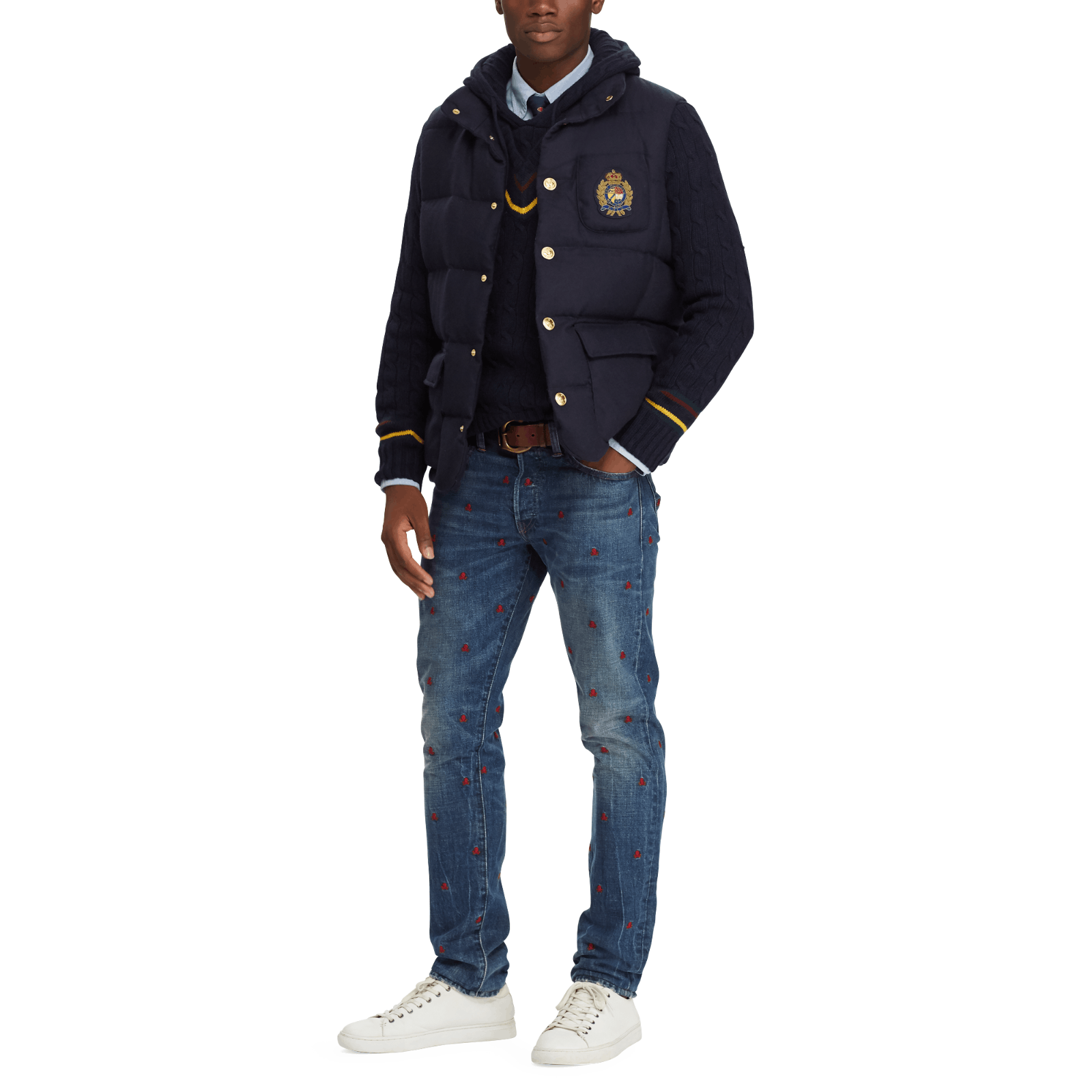 Polo Ralph Lauren Polo Ralph Lauren Crest Patch Wool Down Jacket Vest Large Size US L / EU 52-54 / 3 - 9 Thumbnail