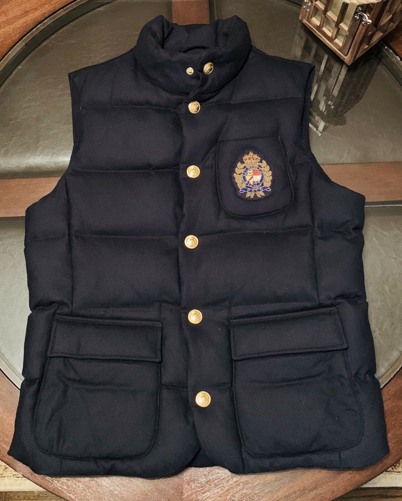 Polo Ralph Lauren Polo Ralph Lauren Crest Patch Wool Down Jacket Vest Large Size US L / EU 52-54 / 3 - 7 Thumbnail
