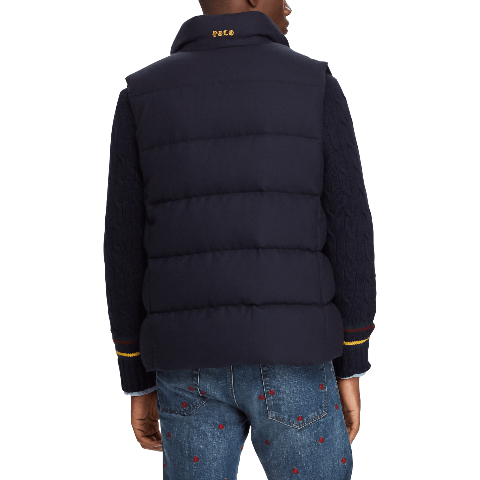 Polo Ralph Lauren Polo Ralph Lauren Crest Patch Wool Down Jacket Vest Large Size US L / EU 52-54 / 3 - 3 Thumbnail
