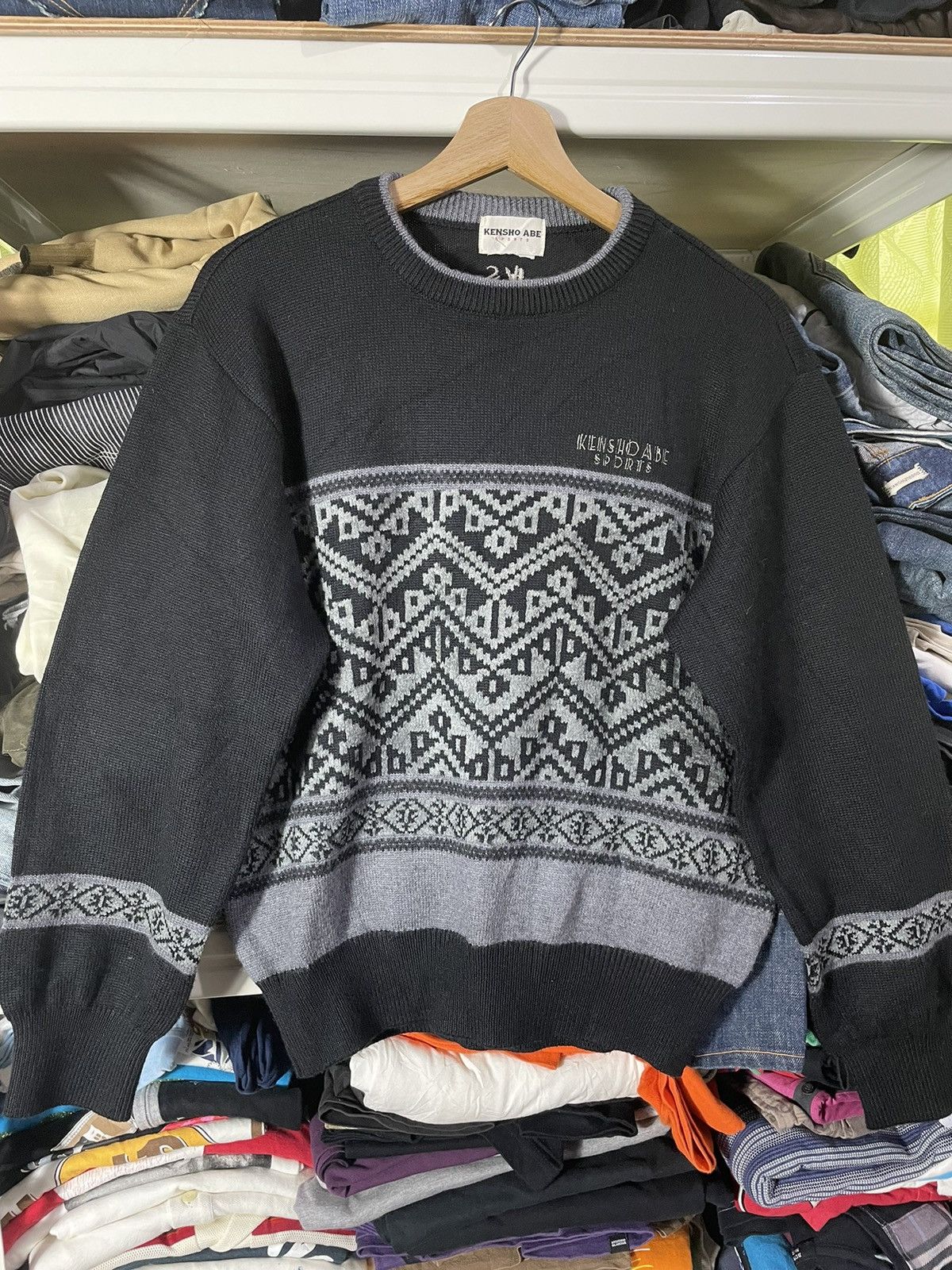 Japanese Brand Kensho Abe Knitwear’s nice Design Size US M / EU 48-50 / 2 - 2 Thumbnail