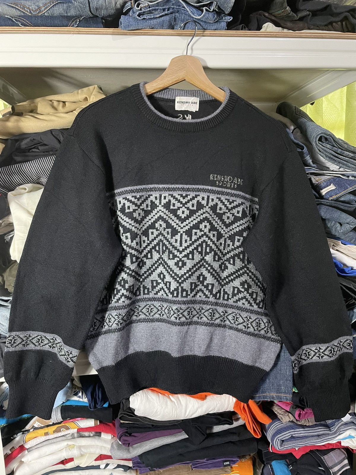 Japanese Brand Kensho Abe Knitwear’s nice Design Size US M / EU 48-50 / 2 - 1 Thumbnail