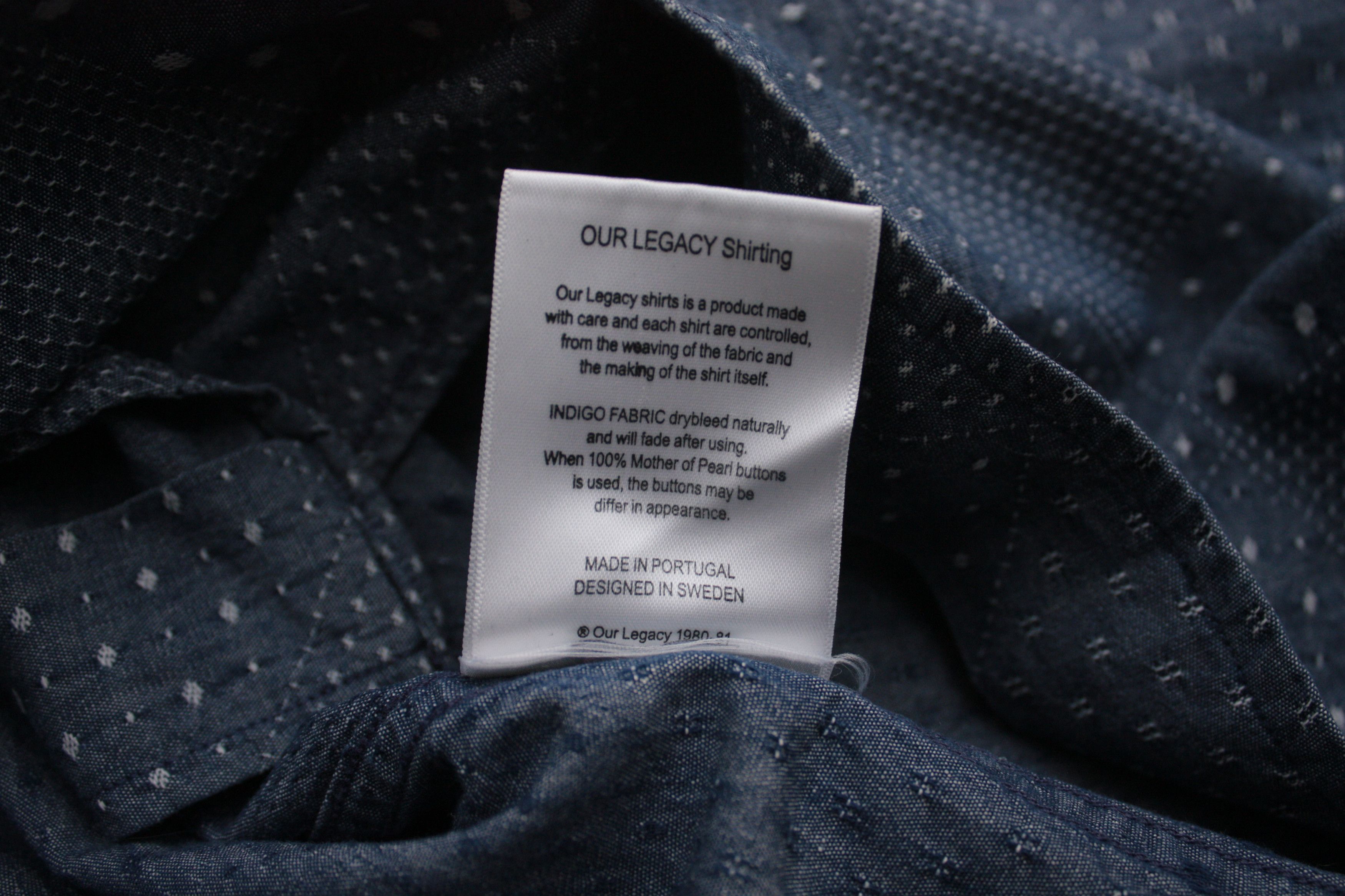 Our Legacy Our Legacy Inigo Blue Long Sleeve Shirt Men's 46/S Size US S / EU 44-46 / 1 - 6 Thumbnail