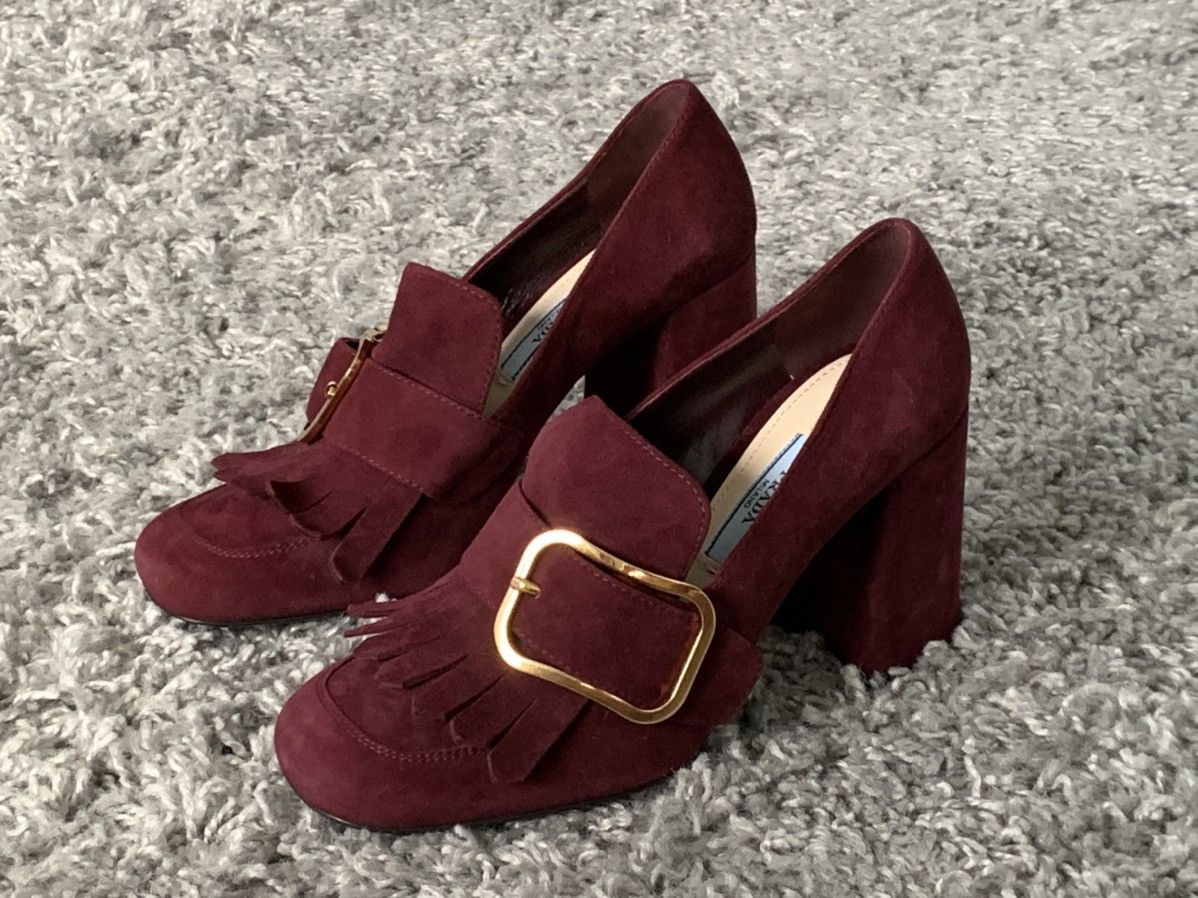 Prada Brand new Prada high heels loafers mules slipons Size US 6 / IT 36 - 2 Thumbnail