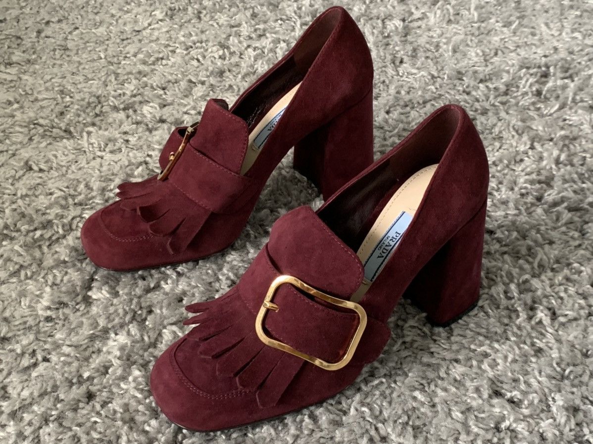 Prada Brand new Prada high heels loafers mules slipons Size US 6 / IT 36 - 1 Thumbnail