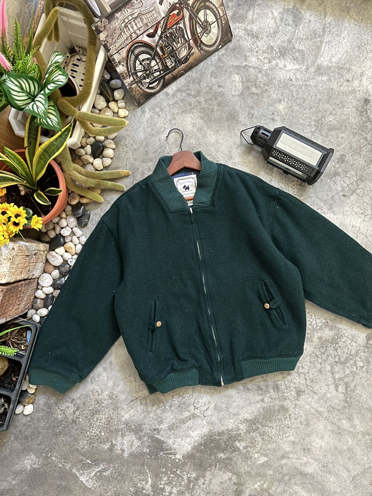 Vintage STEALS 🏴‍☠️ Queens Court Wool Quilted Bomber Jacket Size US L / EU 52-54 / 3 - 7 Thumbnail