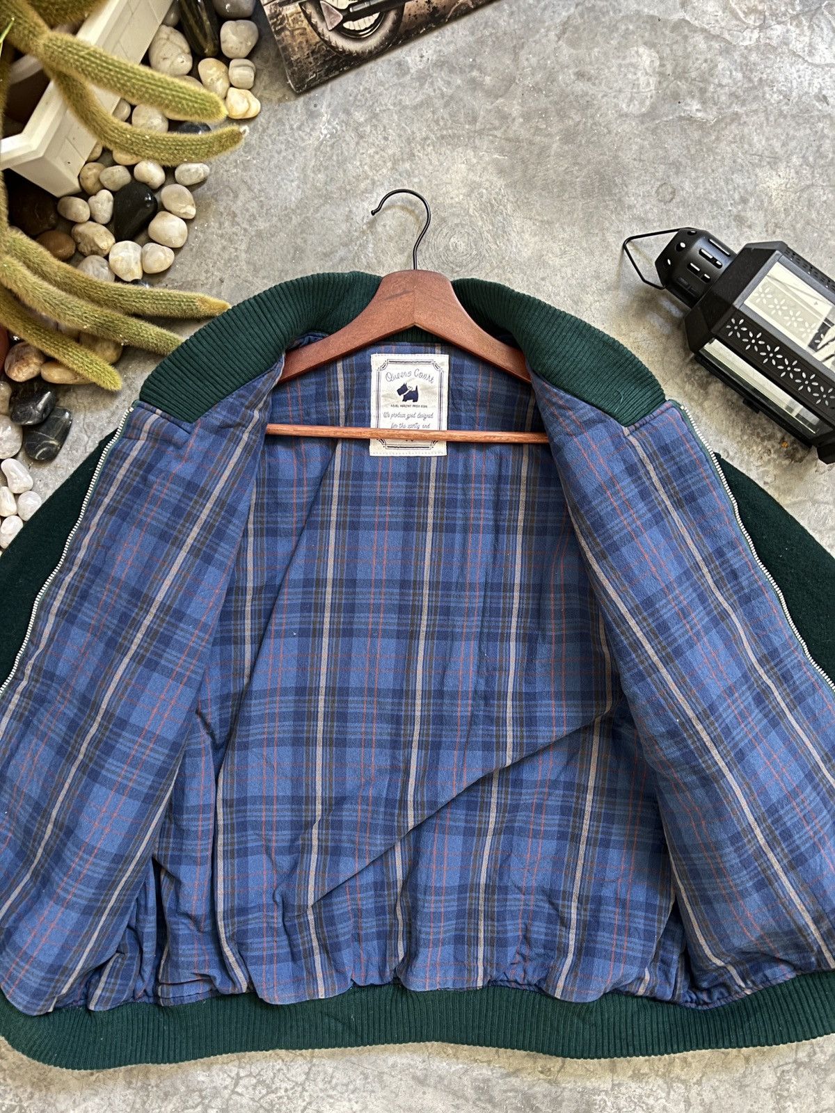 Vintage STEALS 🏴‍☠️ Queens Court Wool Quilted Bomber Jacket Size US L / EU 52-54 / 3 - 10 Thumbnail