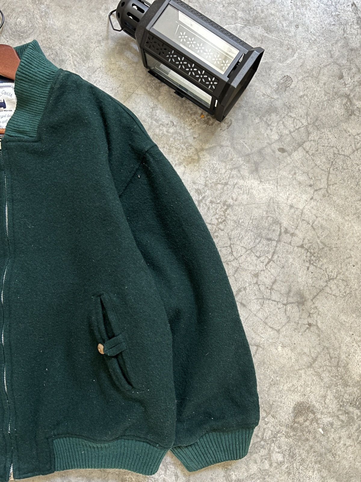 Vintage STEALS 🏴‍☠️ Queens Court Wool Quilted Bomber Jacket Size US L / EU 52-54 / 3 - 18 Thumbnail