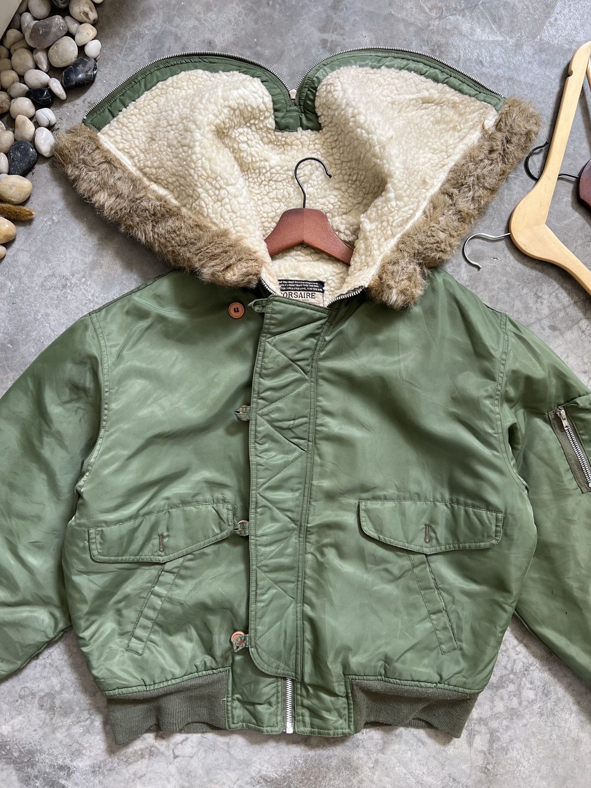 Japanese Brand × Vintage Vintage 🖤🏴‍☠️ Warm Military Bomber Jacket Size US L / EU 52-54 / 3 - 10 Thumbnail