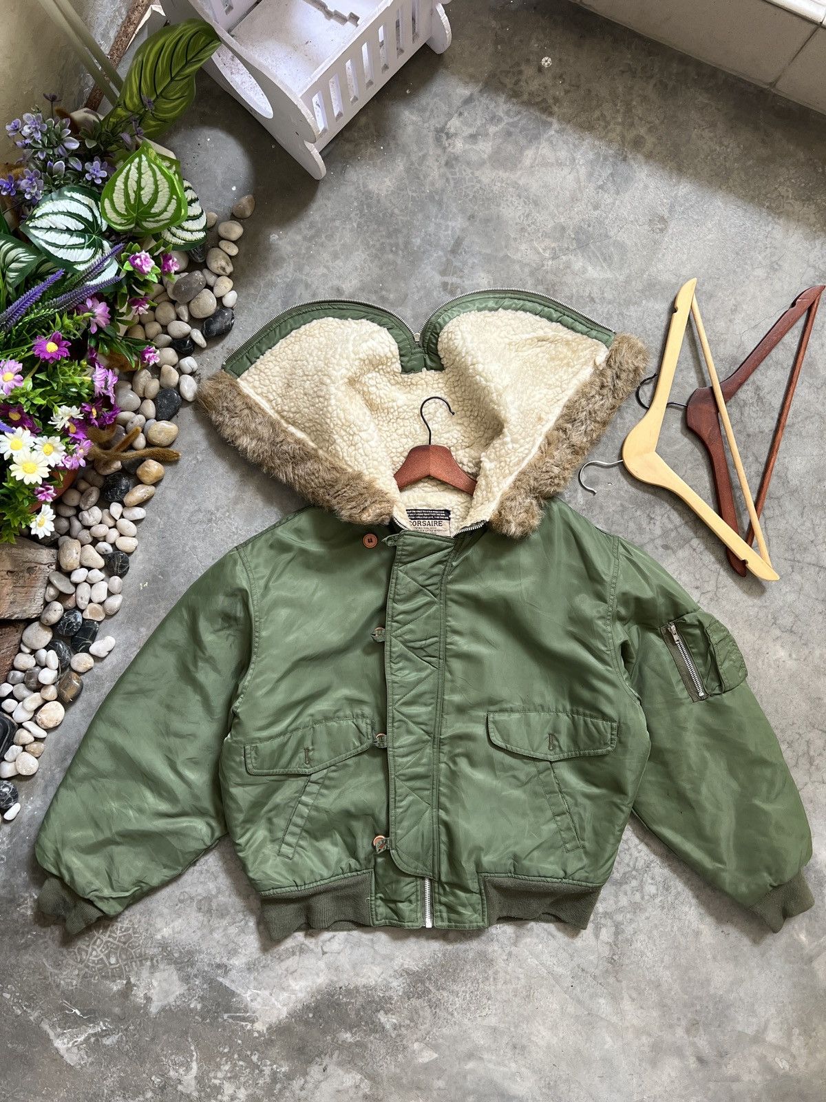 Japanese Brand × Vintage Vintage 🖤🏴‍☠️ Warm Military Bomber Jacket Size US L / EU 52-54 / 3 - 9 Thumbnail