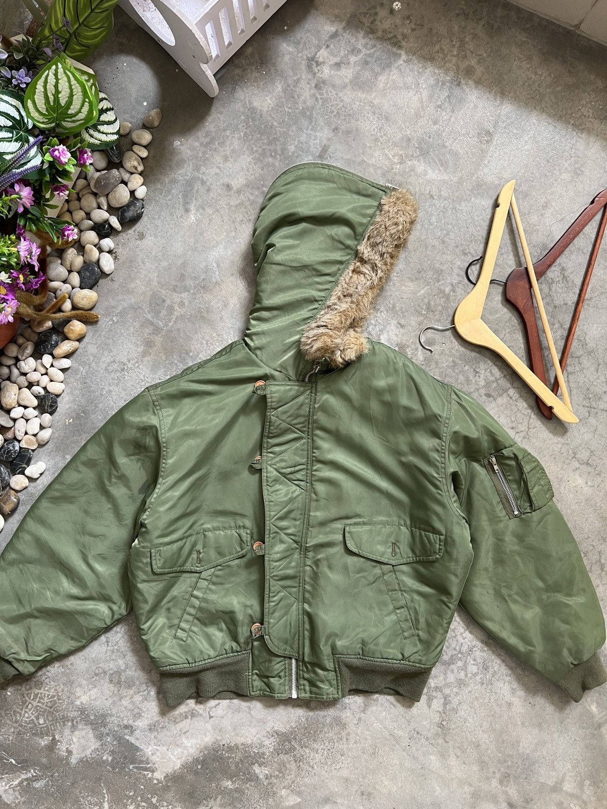 Japanese Brand × Vintage Vintage 🖤🏴‍☠️ Warm Military Bomber Jacket Size US L / EU 52-54 / 3 - 13 Thumbnail