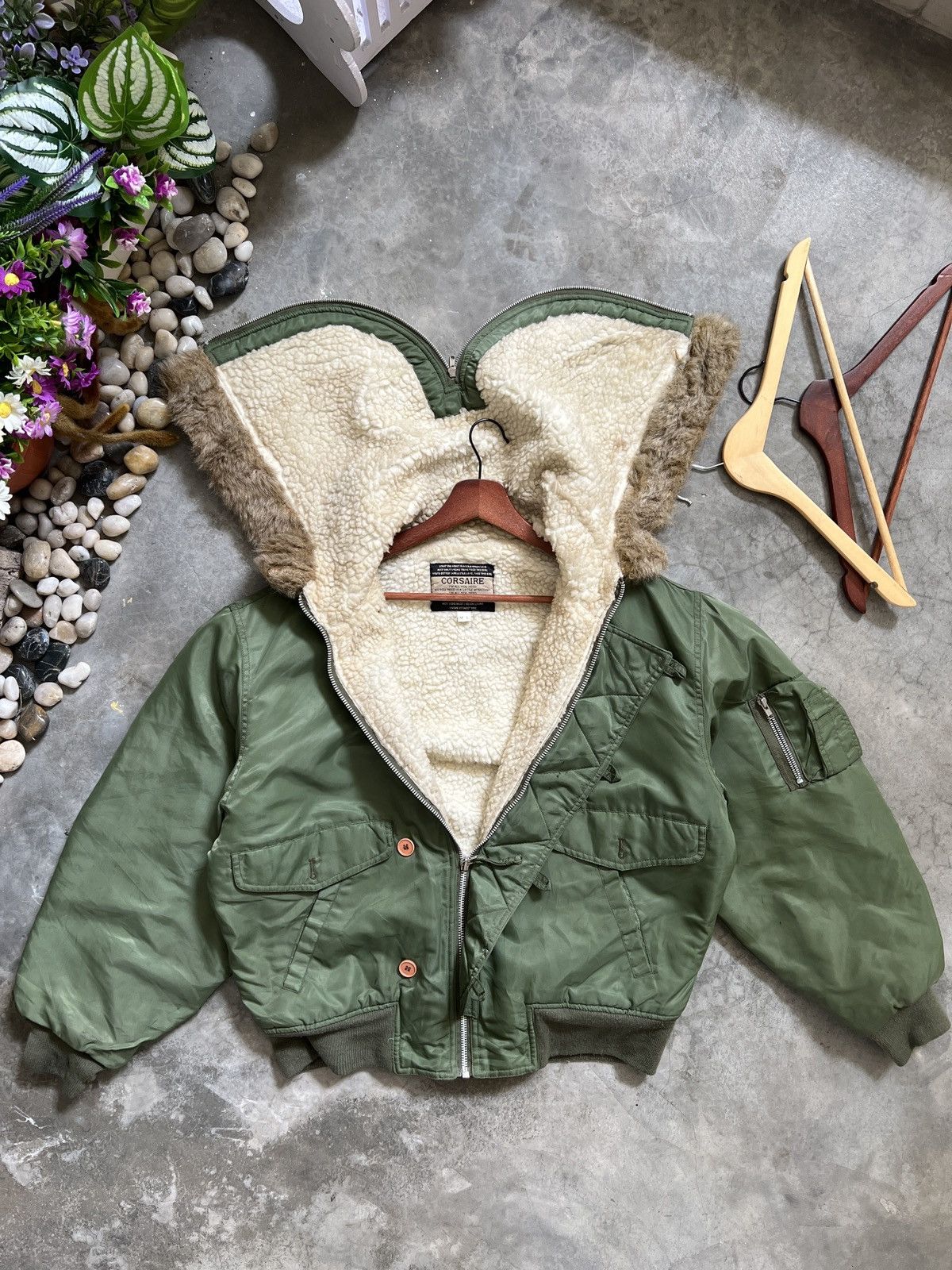 Japanese Brand × Vintage Vintage 🖤🏴‍☠️ Warm Military Bomber Jacket Size US L / EU 52-54 / 3 - 15 Thumbnail