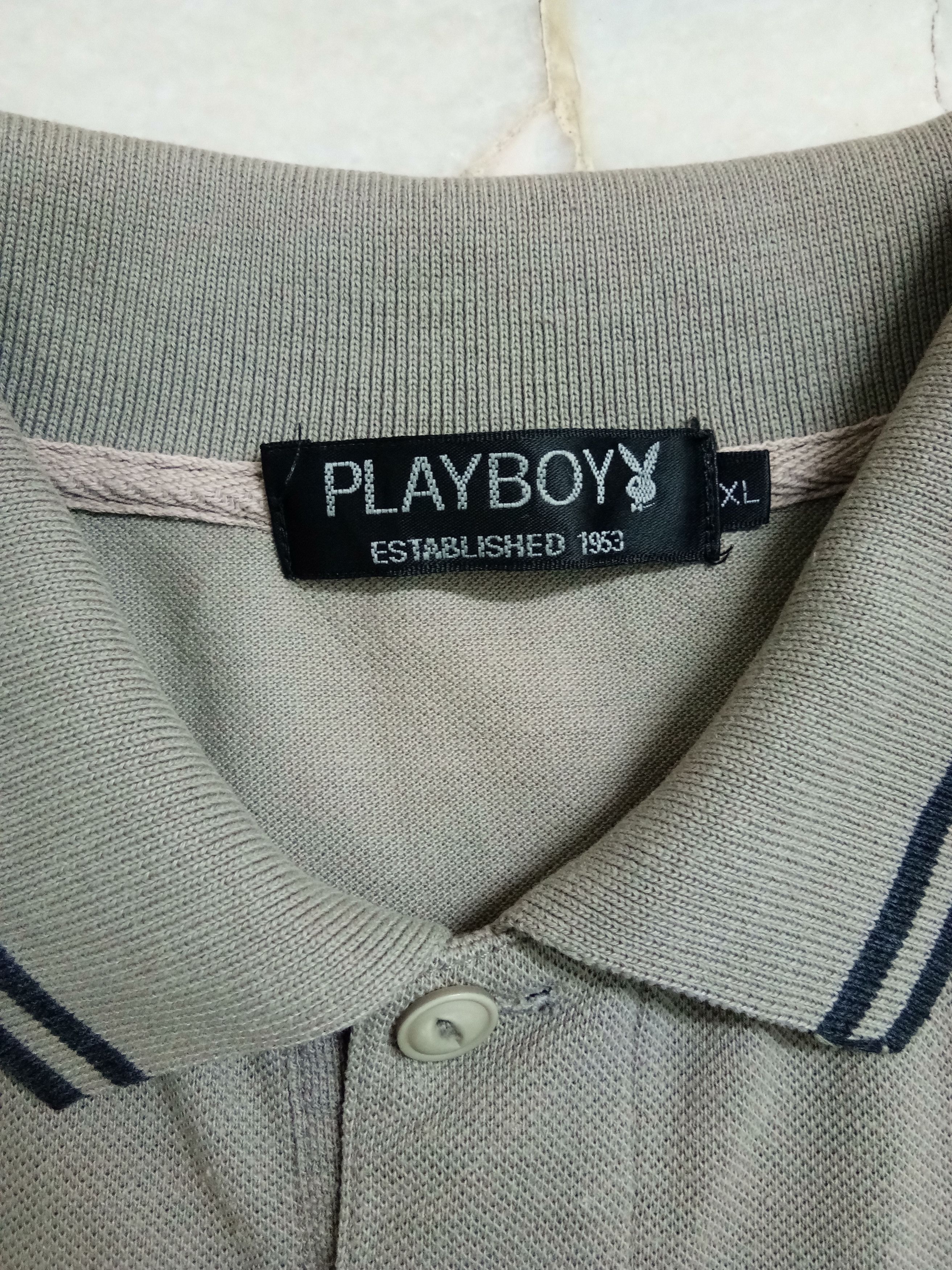 Playboy Vintage Polo ringer iconic flag logo's Size US M / EU 48-50 / 2 - 3 Thumbnail