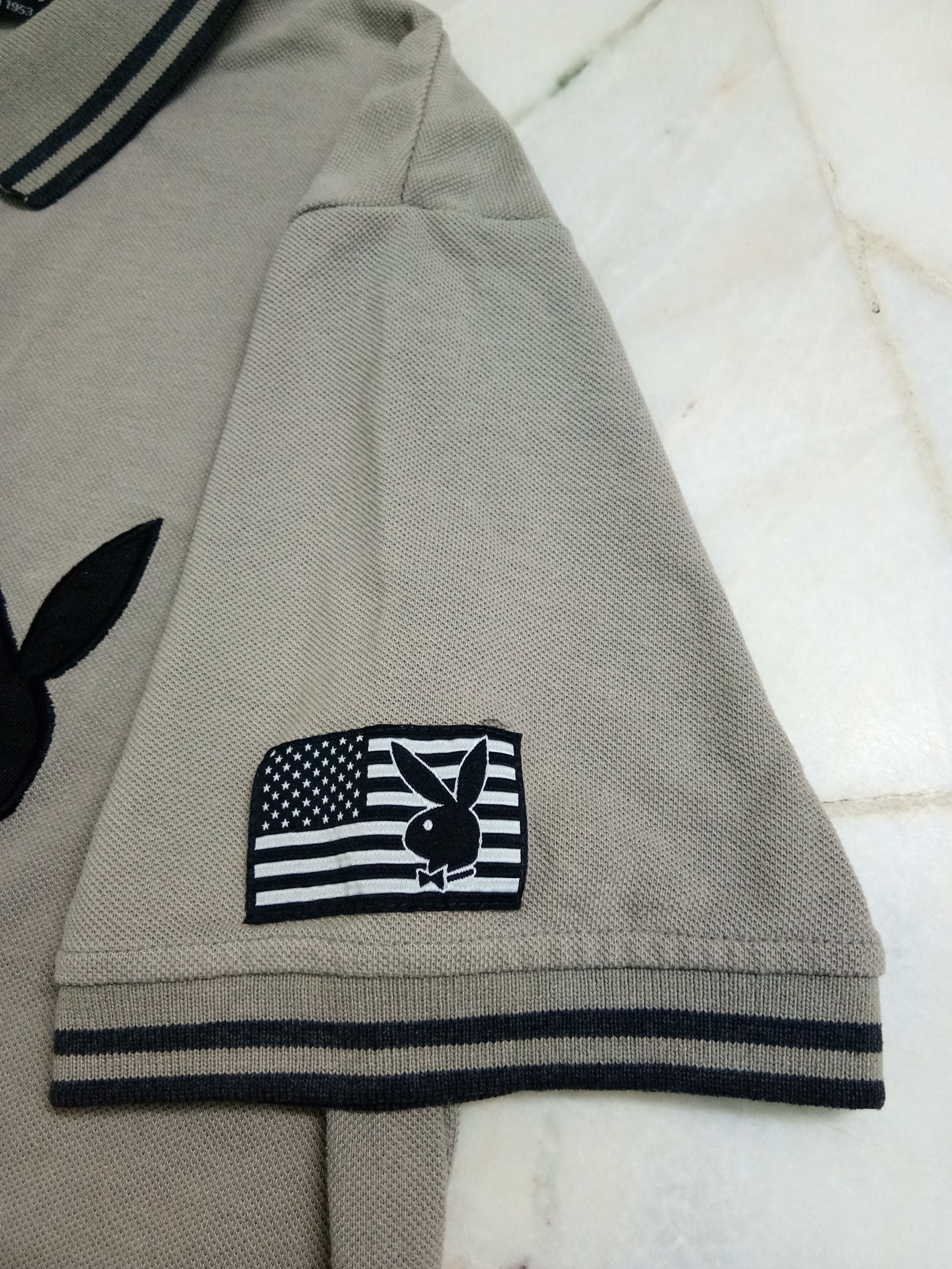 Playboy Vintage Polo ringer iconic flag logo's Size US M / EU 48-50 / 2 - 9 Thumbnail