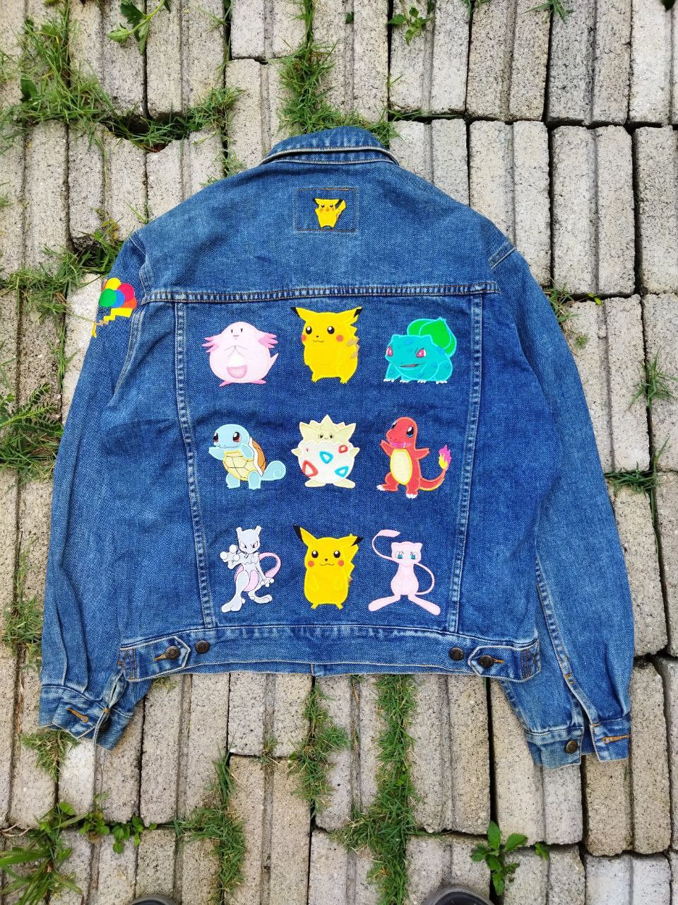 Uniqlo Vintage Uniqlo X Pokemon Characters Denim Jacket Size US L / EU 52-54 / 3 - 2 Thumbnail