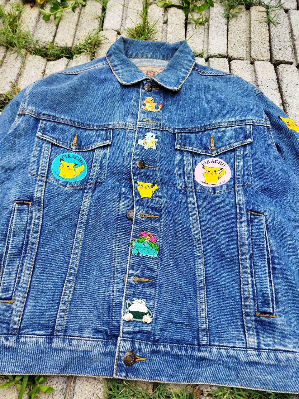 Uniqlo Vintage Uniqlo X Pokemon Characters Denim Jacket Size US L / EU 52-54 / 3 - 6 Thumbnail