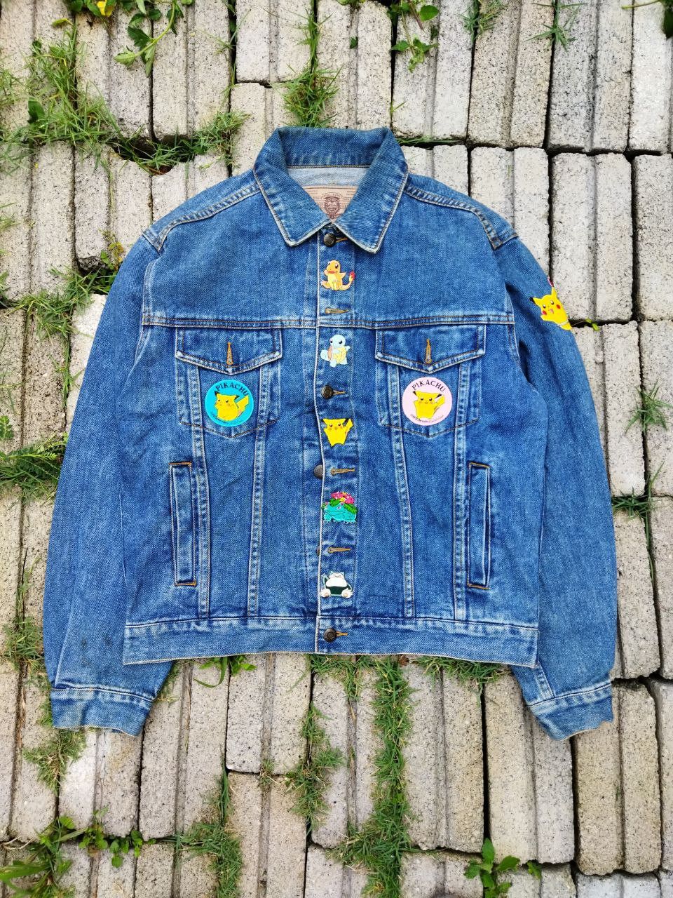 Uniqlo Vintage Uniqlo X Pokemon Characters Denim Jacket Size US L / EU 52-54 / 3 - 10 Thumbnail