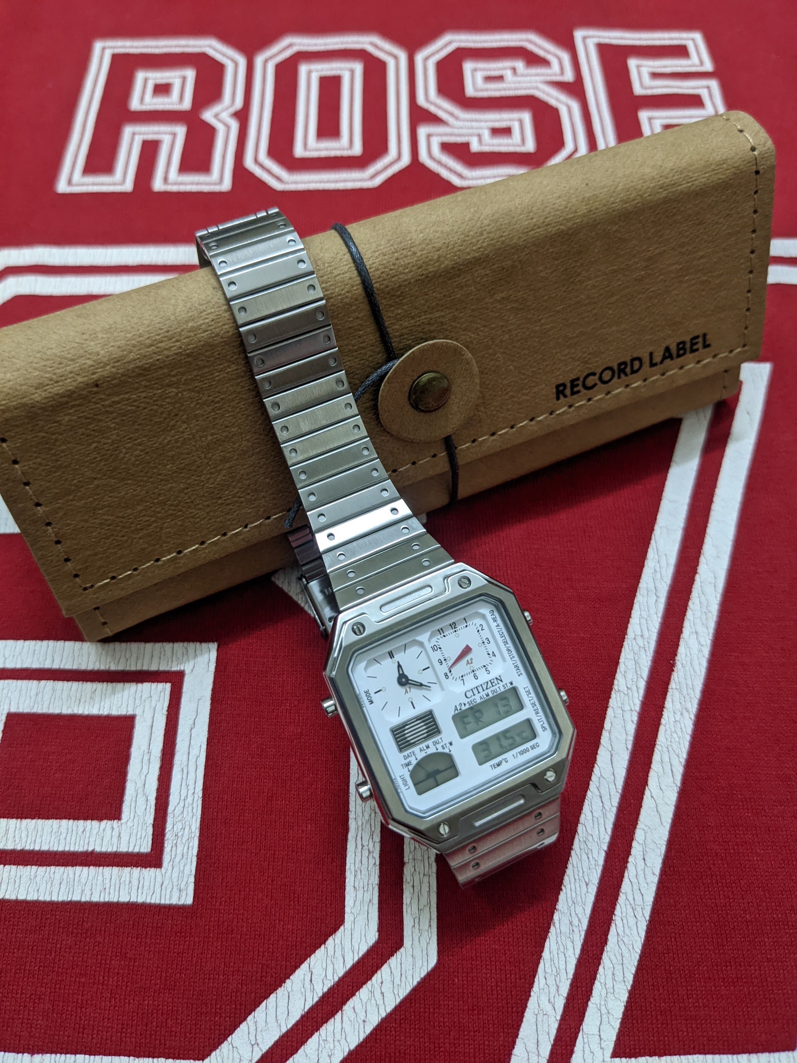image of Ana Digi Temp Citizen Analog Digital Temperature in Silver, Men's