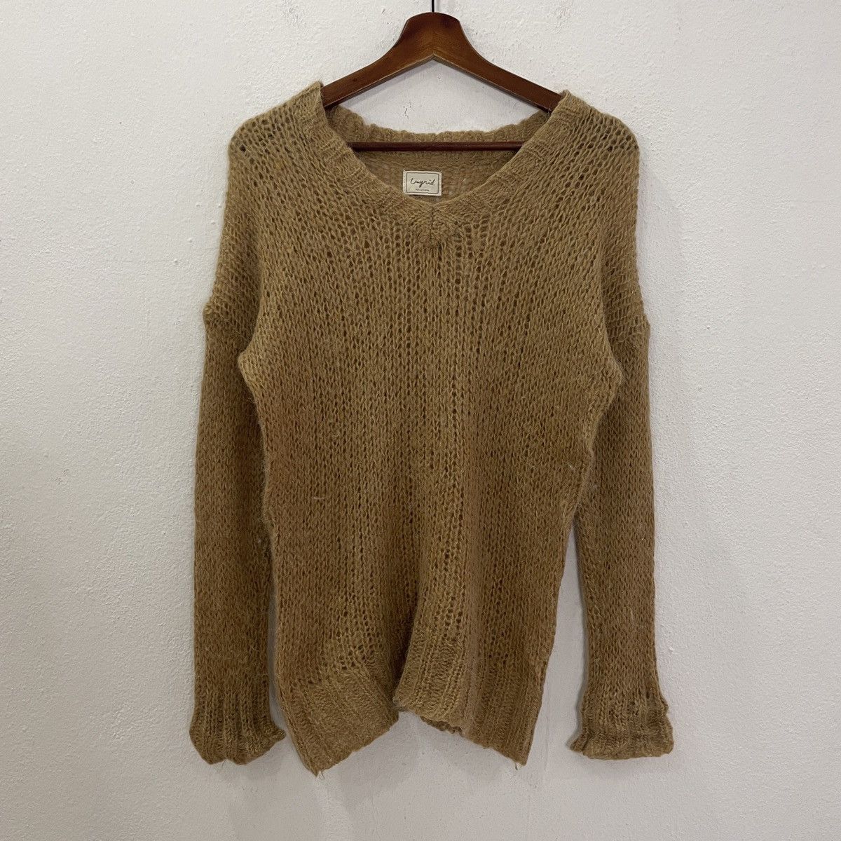 Aran Isles Knitwear Ungrid Drawstring Crochet Mohair Vintage Knitwear Size M / US 6-8 / IT 42-44 - 1 Thumbnail