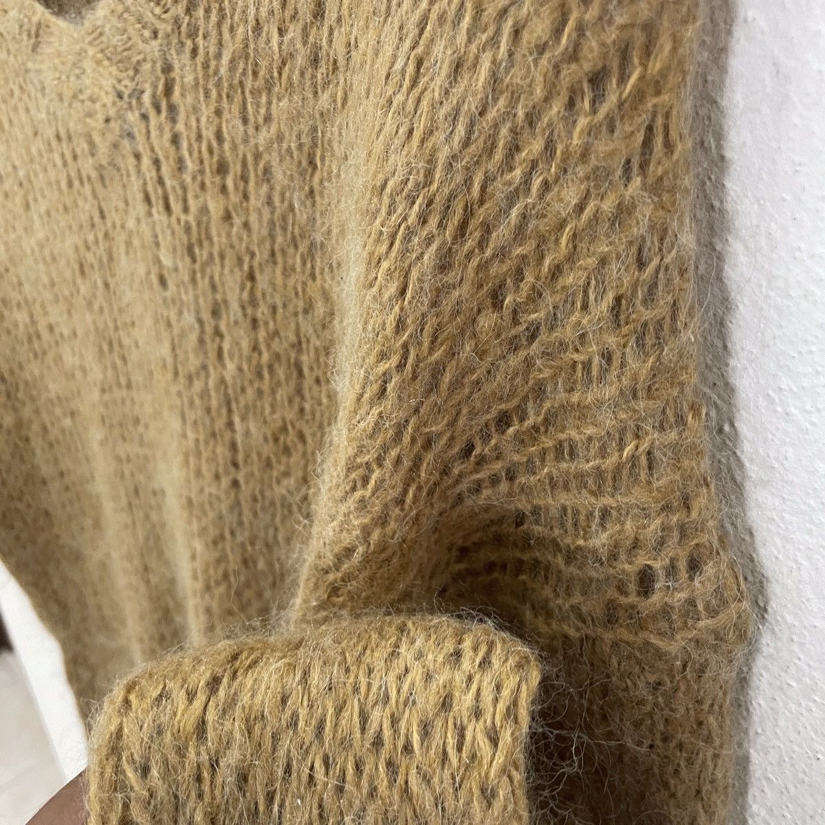 Aran Isles Knitwear Ungrid Drawstring Crochet Mohair Vintage Knitwear Size M / US 6-8 / IT 42-44 - 5 Thumbnail