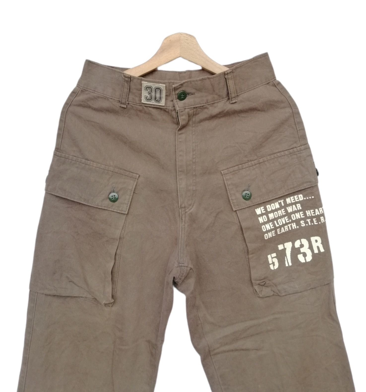 Japanese Brand Vintage Japanese Brand 573R Brown Cargo Pants Size US 28 / EU 44 - 3 Thumbnail