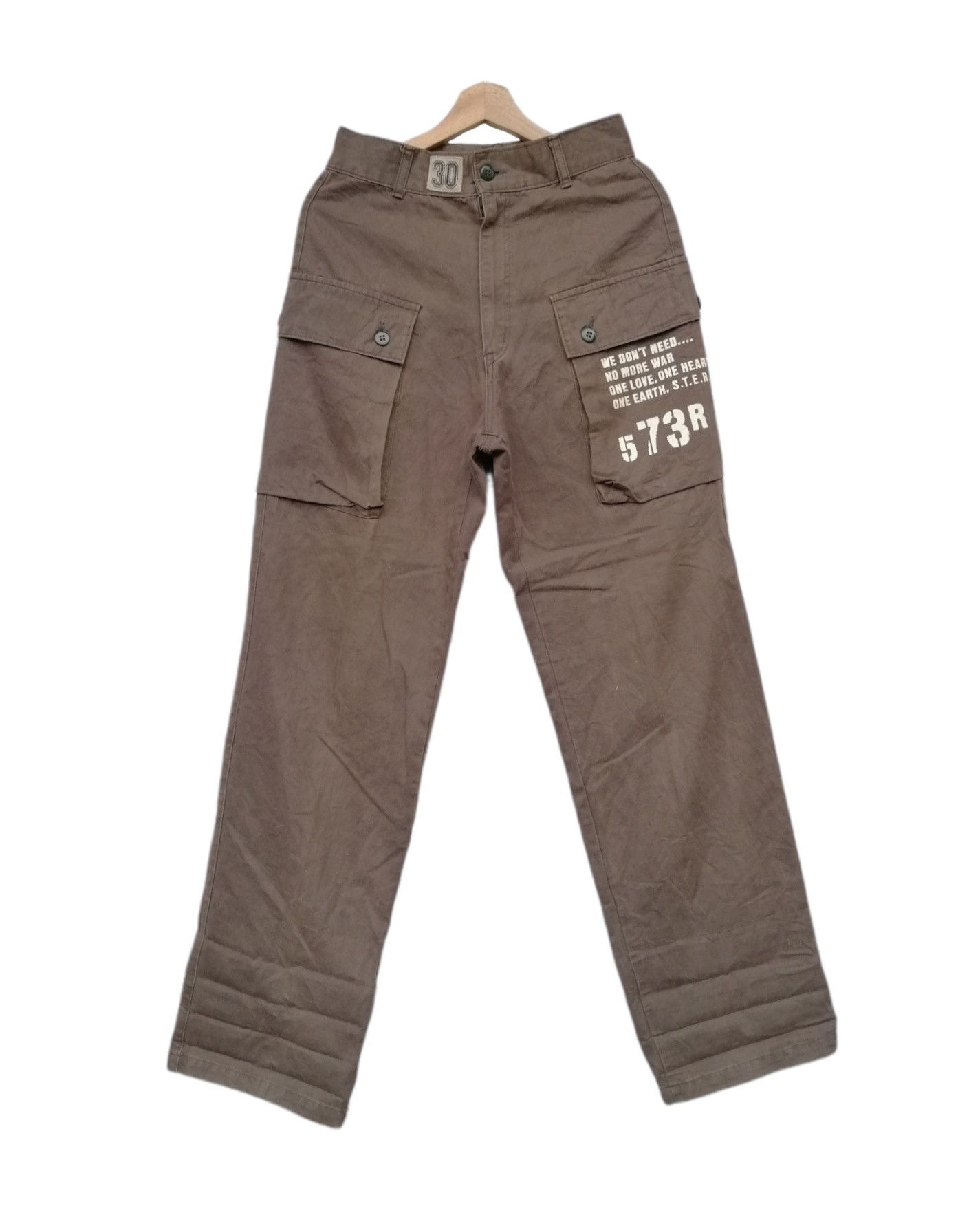 Japanese Brand Vintage Japanese Brand 573R Brown Cargo Pants Size US 28 / EU 44 - 2 Thumbnail