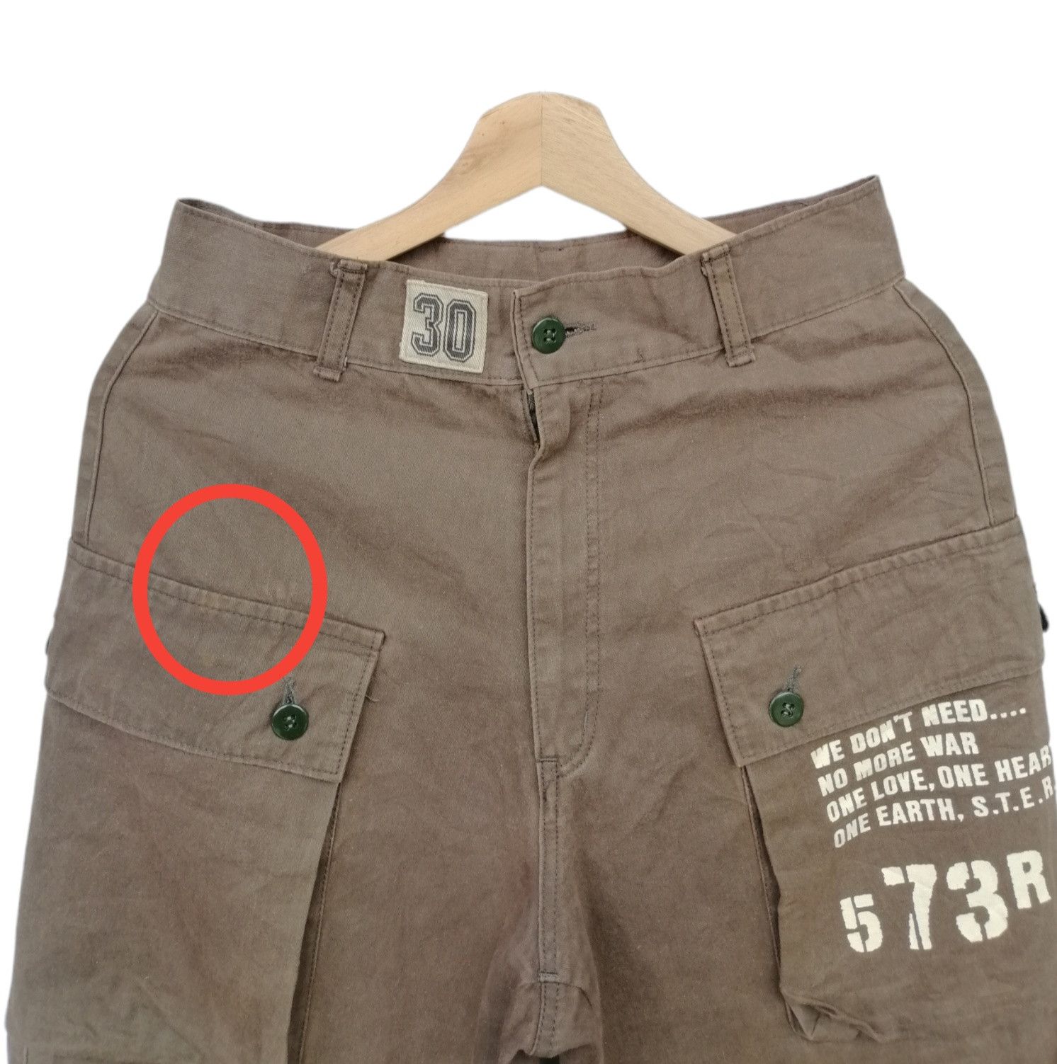 Japanese Brand Vintage Japanese Brand 573R Brown Cargo Pants Size US 28 / EU 44 - 6 Thumbnail