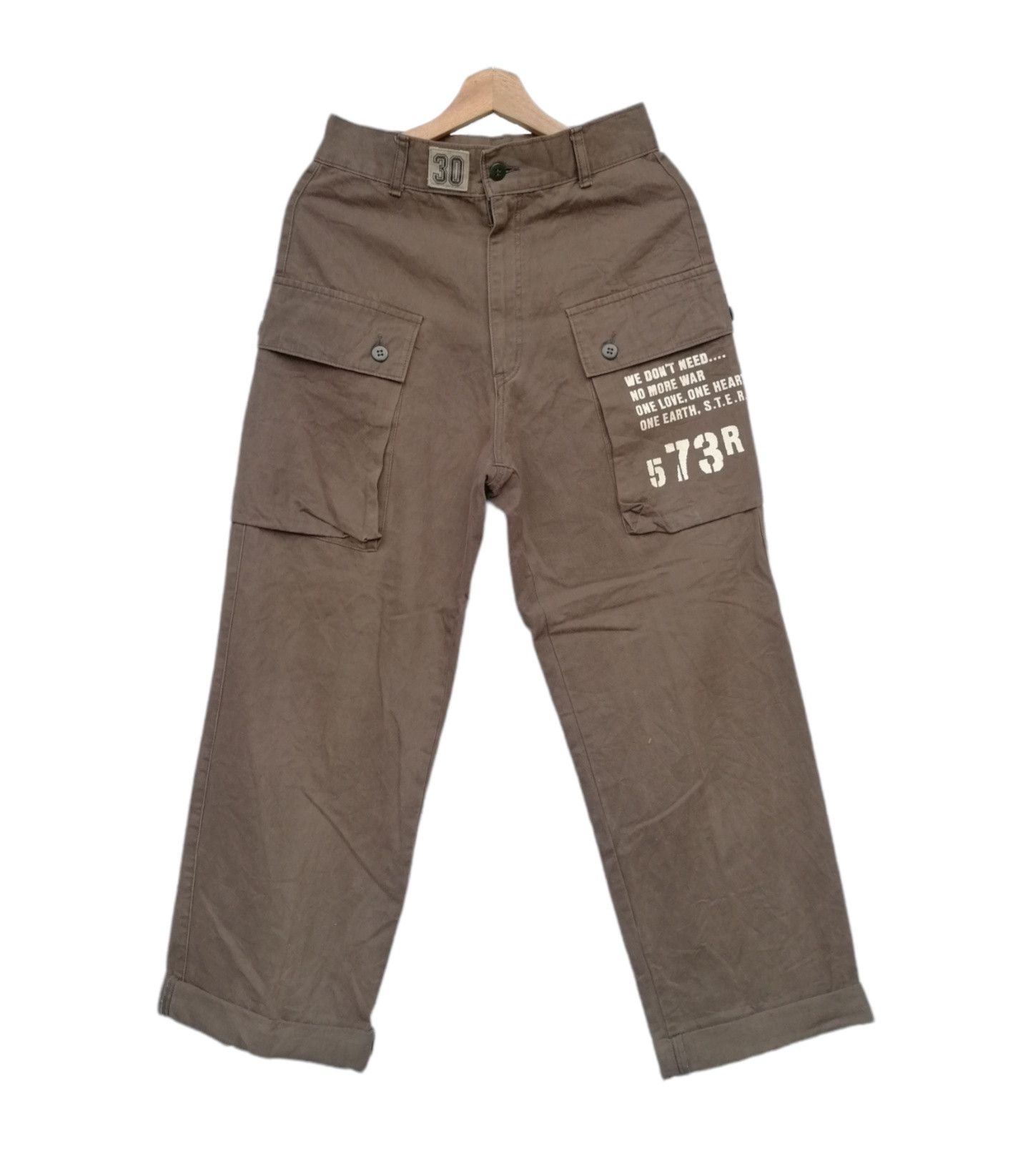 Japanese Brand Vintage Japanese Brand 573R Brown Cargo Pants Size US 28 / EU 44 - 1 Thumbnail