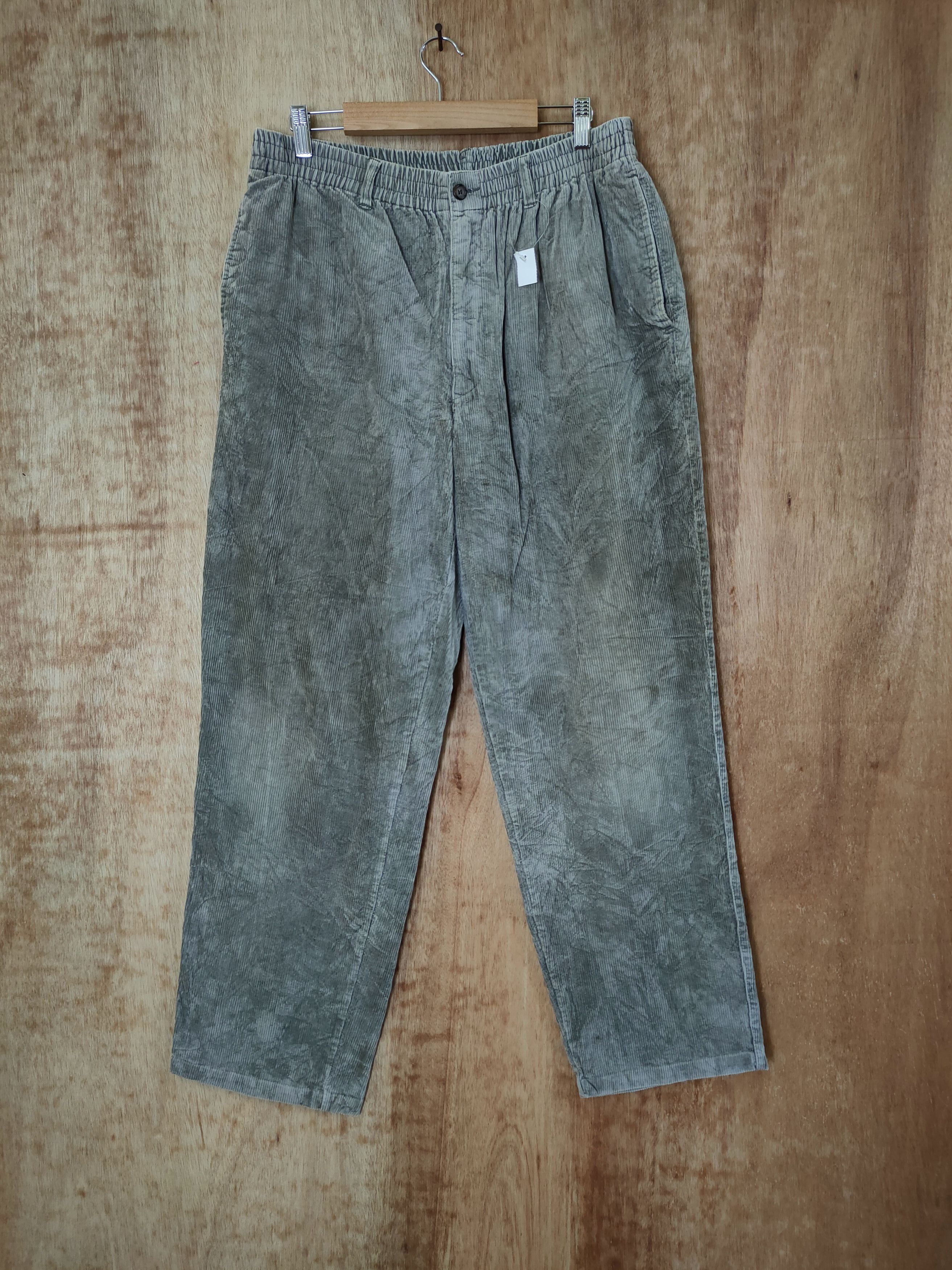 image of Japan Vintage Corduroy Streetwear Pants 46-327 in Grey, Men's (Size 34)