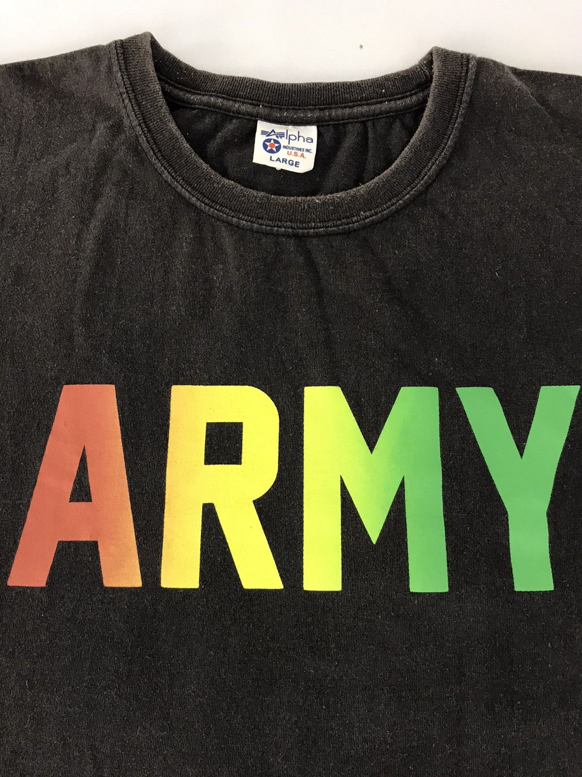 Alpha Industries Alpha Industries Army Colorfull Art Spell Out Tee K090j Size US M / EU 48-50 / 2 - 2 Thumbnail