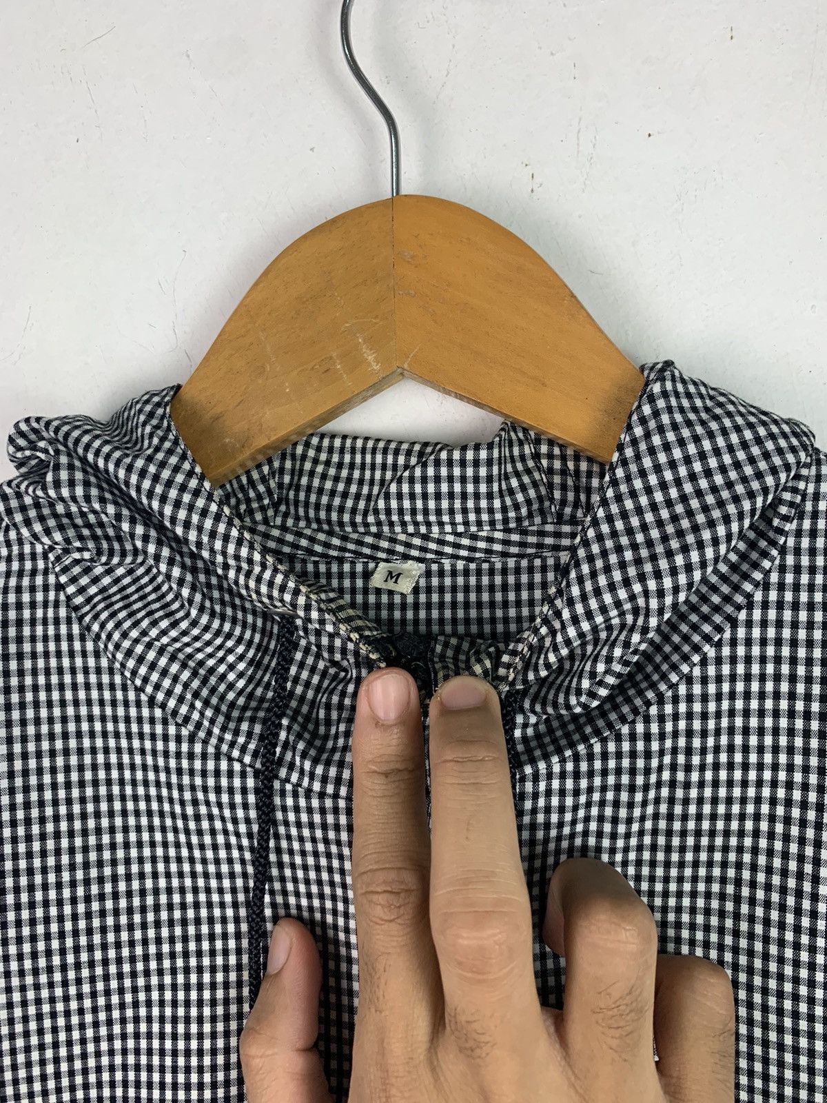Japanese Brand × Vintage Vintage Japanese Brand Hooded Checkered Jacket Size US M / EU 48-50 / 2 - 2 Thumbnail