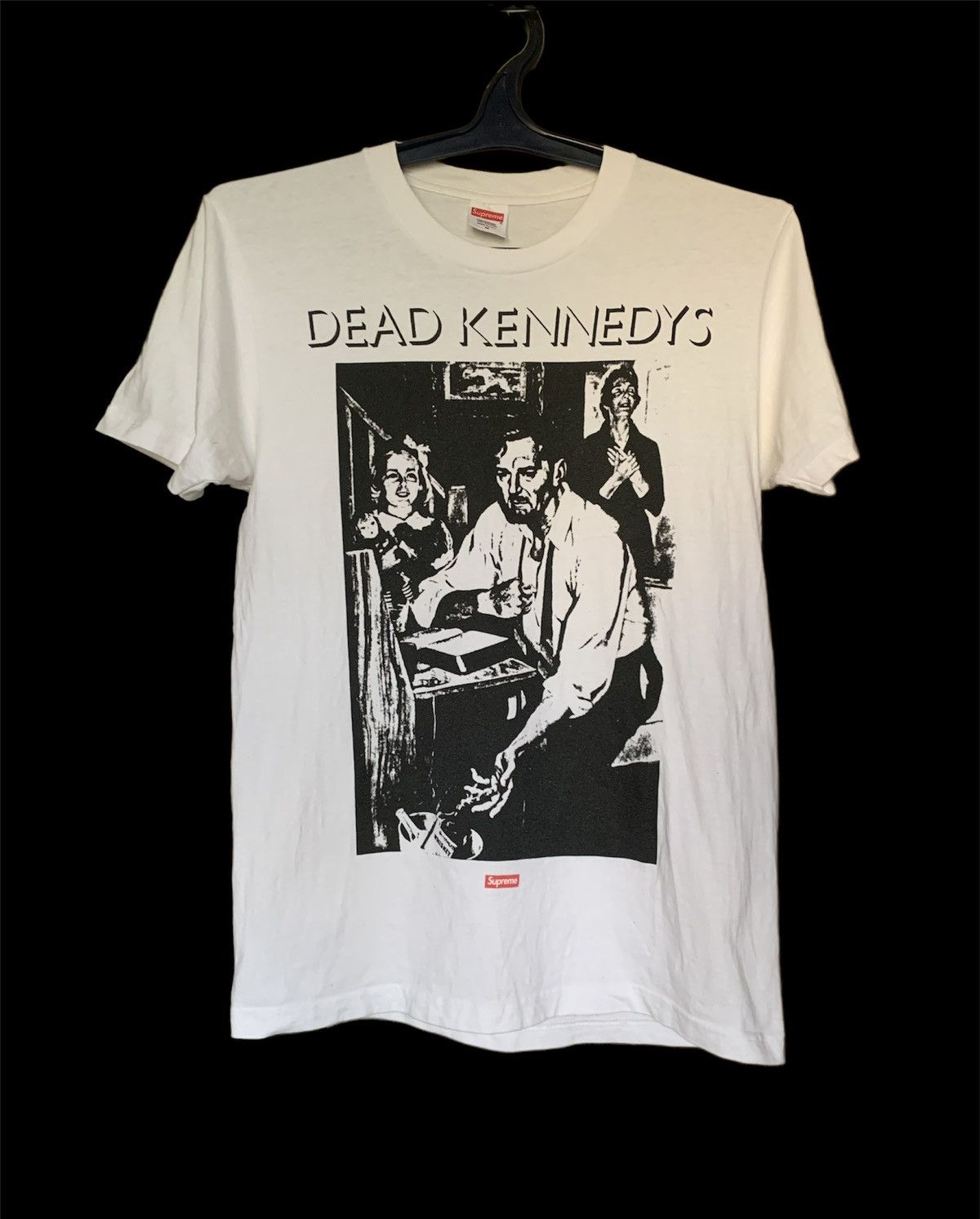 image of Supreme Dead Kennedys 2014 Too Drunk Too Fuck White T-Shirt, Men's (Size Medium)