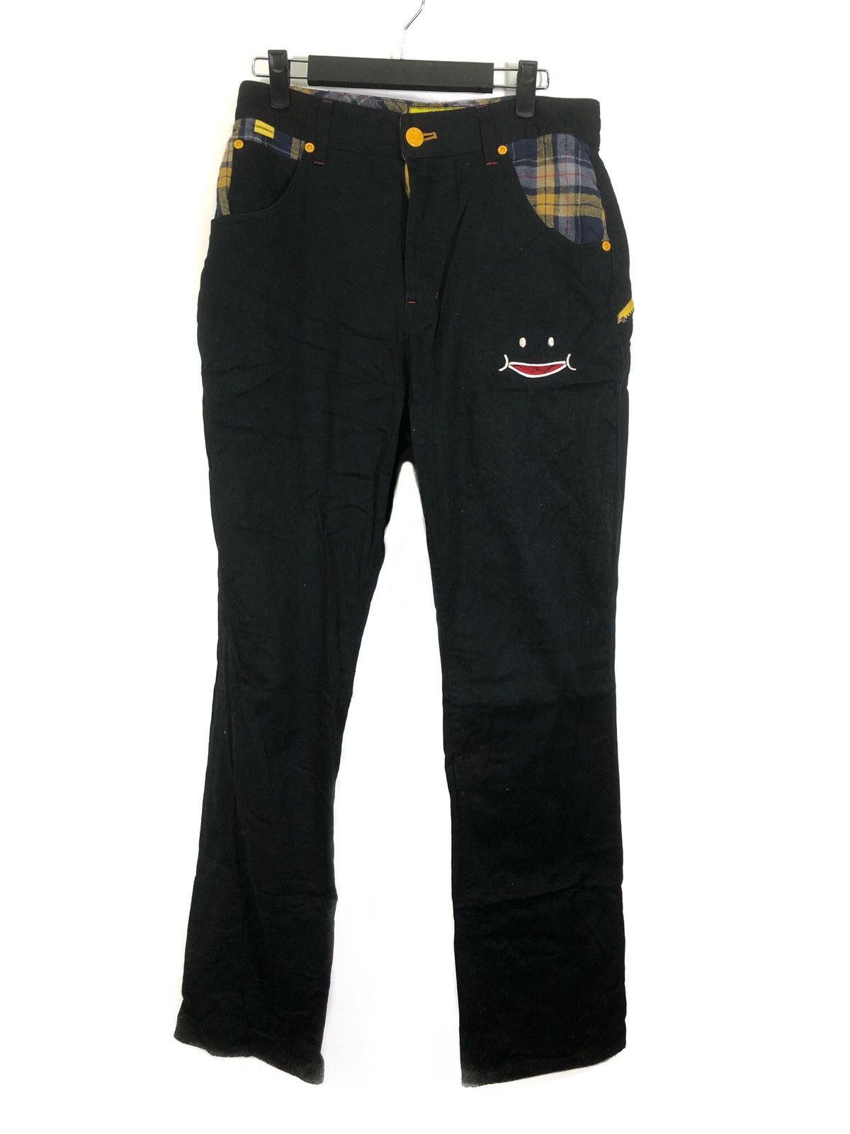 Japanese Brand ❌FINAL DROP DELETE SMILEY Baggy Pants sz 31 Size US 31 - 3 Thumbnail