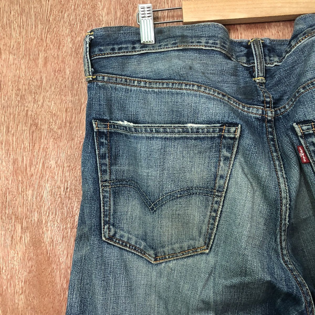 Levi's DL 502 Levis Blue Distressed Denim jeans pants #6378 Size US 36 / EU 52 - 10 Thumbnail