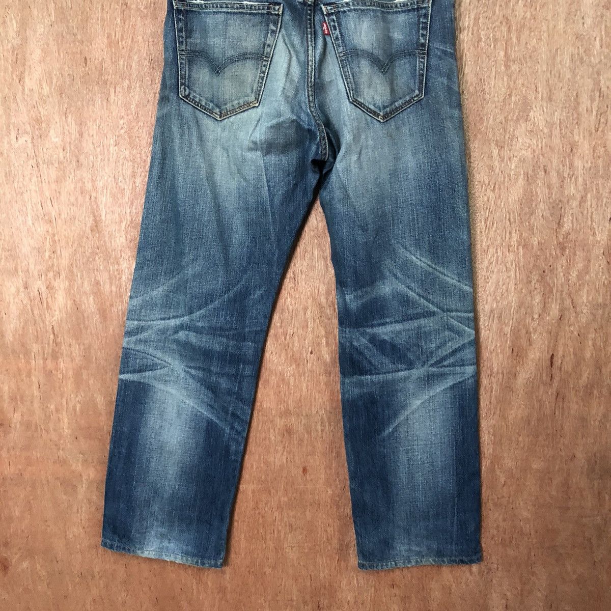 Levi's DL 502 Levis Blue Distressed Denim jeans pants #6378 Size US 36 / EU 52 - 9 Thumbnail