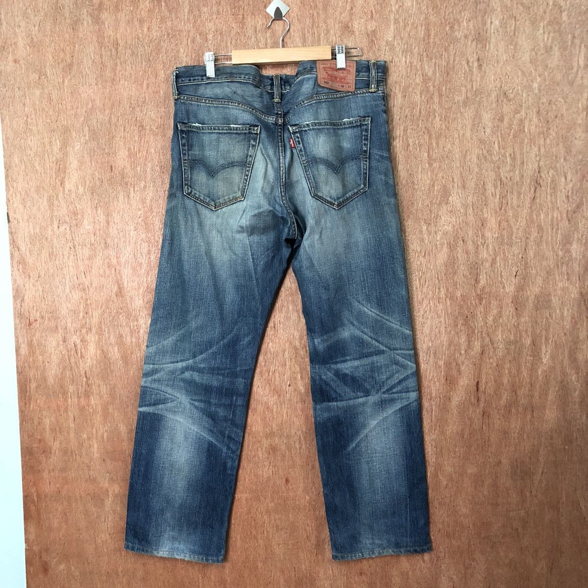 Levi's DL 502 Levis Blue Distressed Denim jeans pants #6378 Size US 36 / EU 52 - 7 Thumbnail