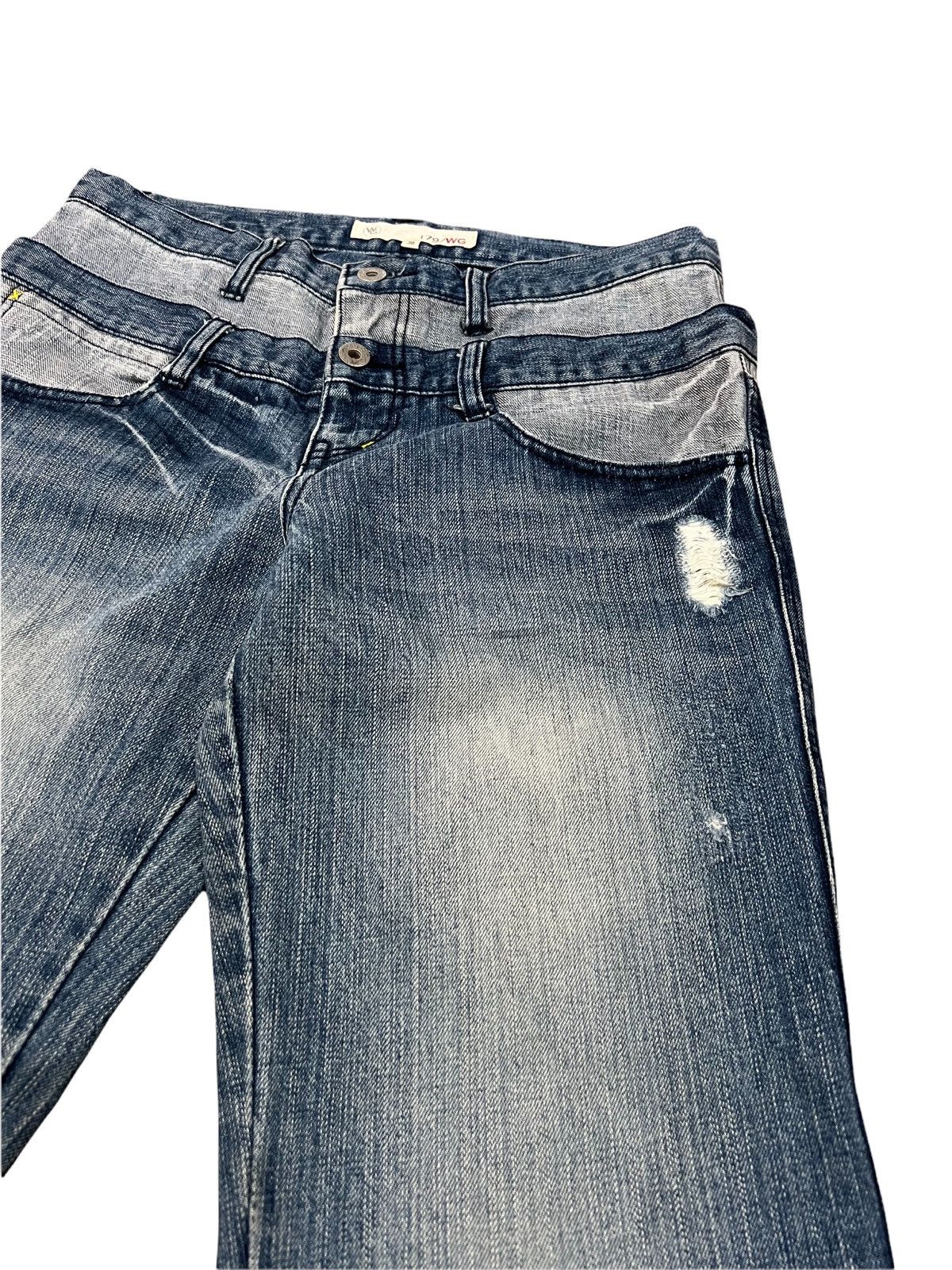 Japanese Brand Japanese Brand 179/WG Nicole Club Double Waist Distressed Size US 30 / EU 46 - 6 Thumbnail