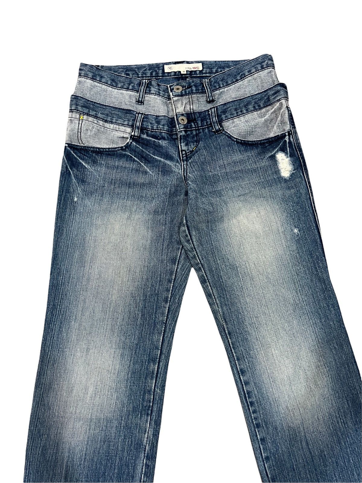 Japanese Brand Japanese Brand 179/WG Nicole Club Double Waist Distressed Size US 30 / EU 46 - 3 Thumbnail