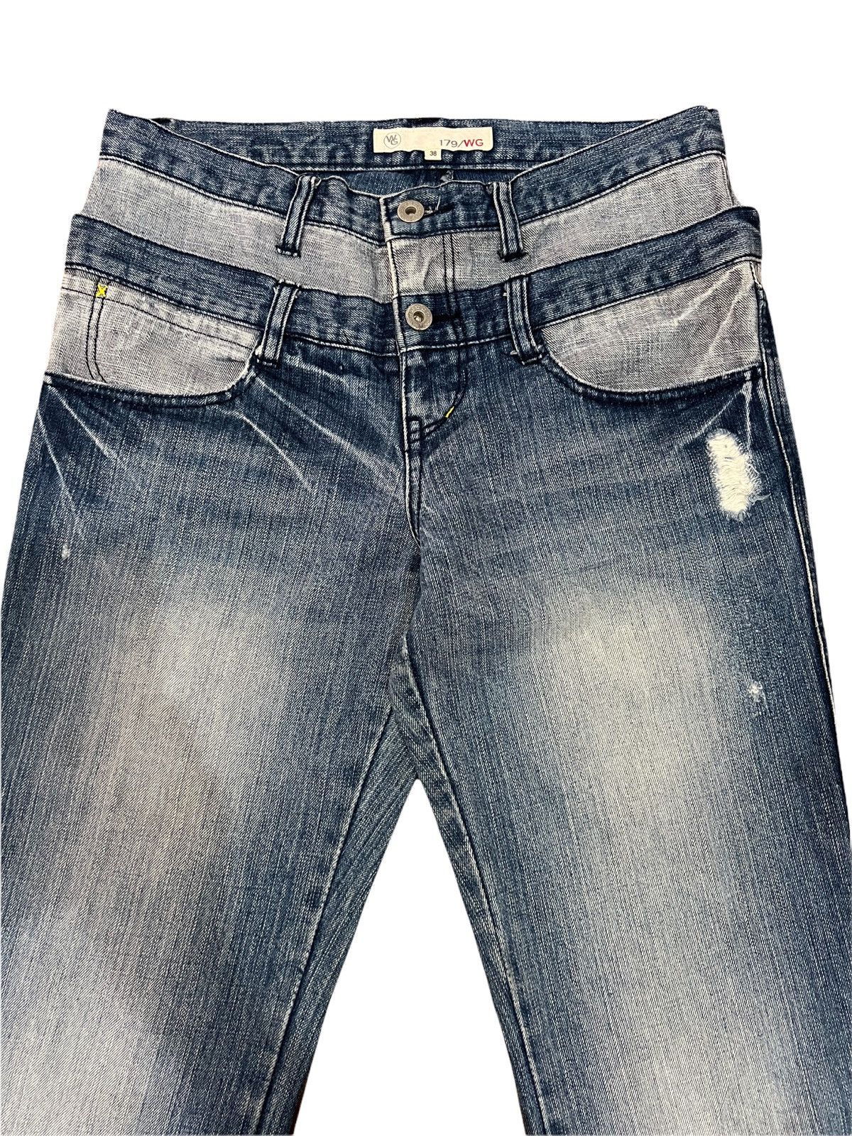 Japanese Brand Japanese Brand 179/WG Nicole Club Double Waist Distressed Size US 30 / EU 46 - 4 Thumbnail